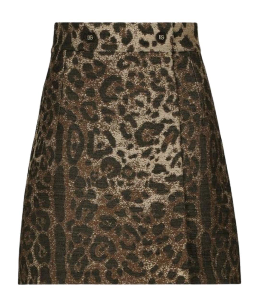 DOLCE&GABBANA Мульти шерстяная юбка мини, фото 1