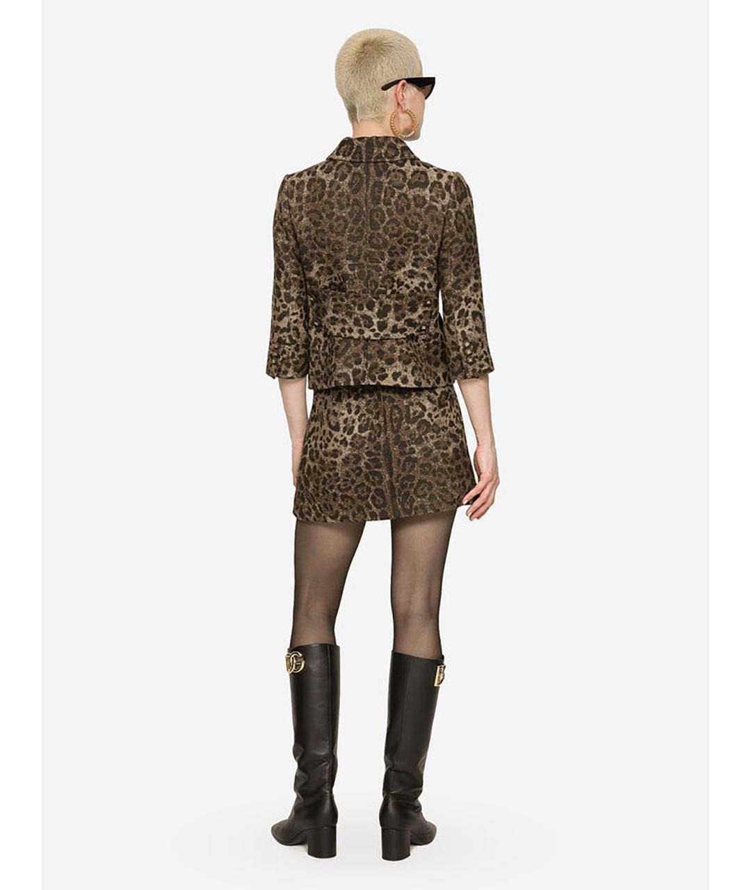 DOLCE&GABBANA Мульти шерстяная юбка мини, фото 3