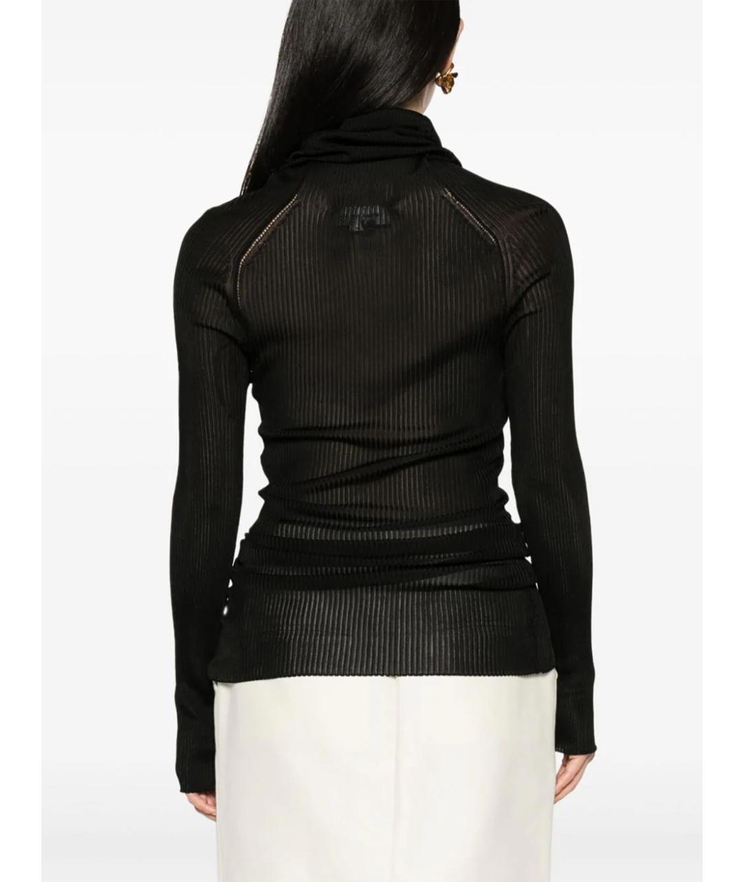 VICTORIA BECKHAM Черный вискозный джемпер / свитер, фото 4