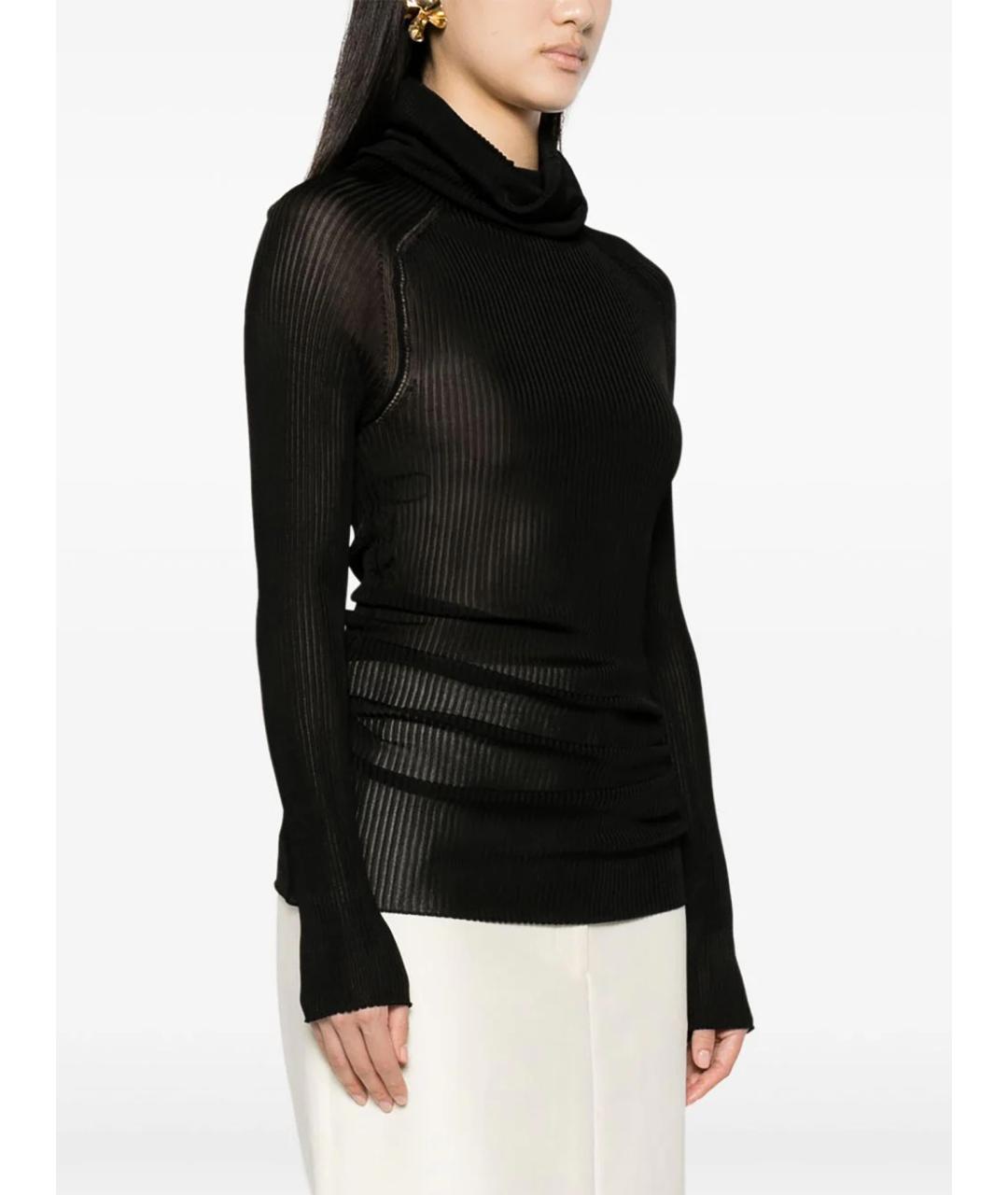 VICTORIA BECKHAM Черный вискозный джемпер / свитер, фото 3