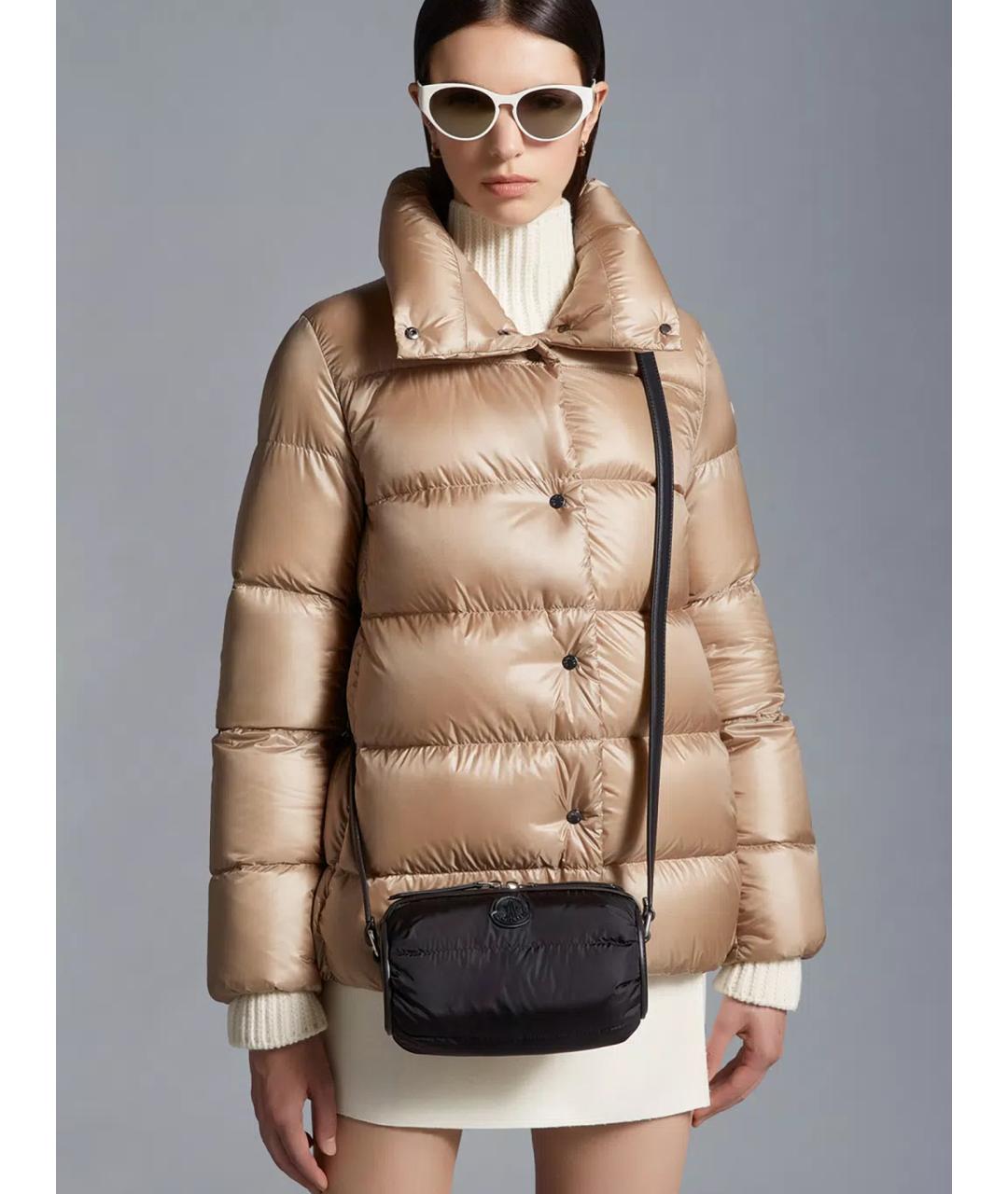 MONCLER Черная тканевая сумка через плечо, фото 2