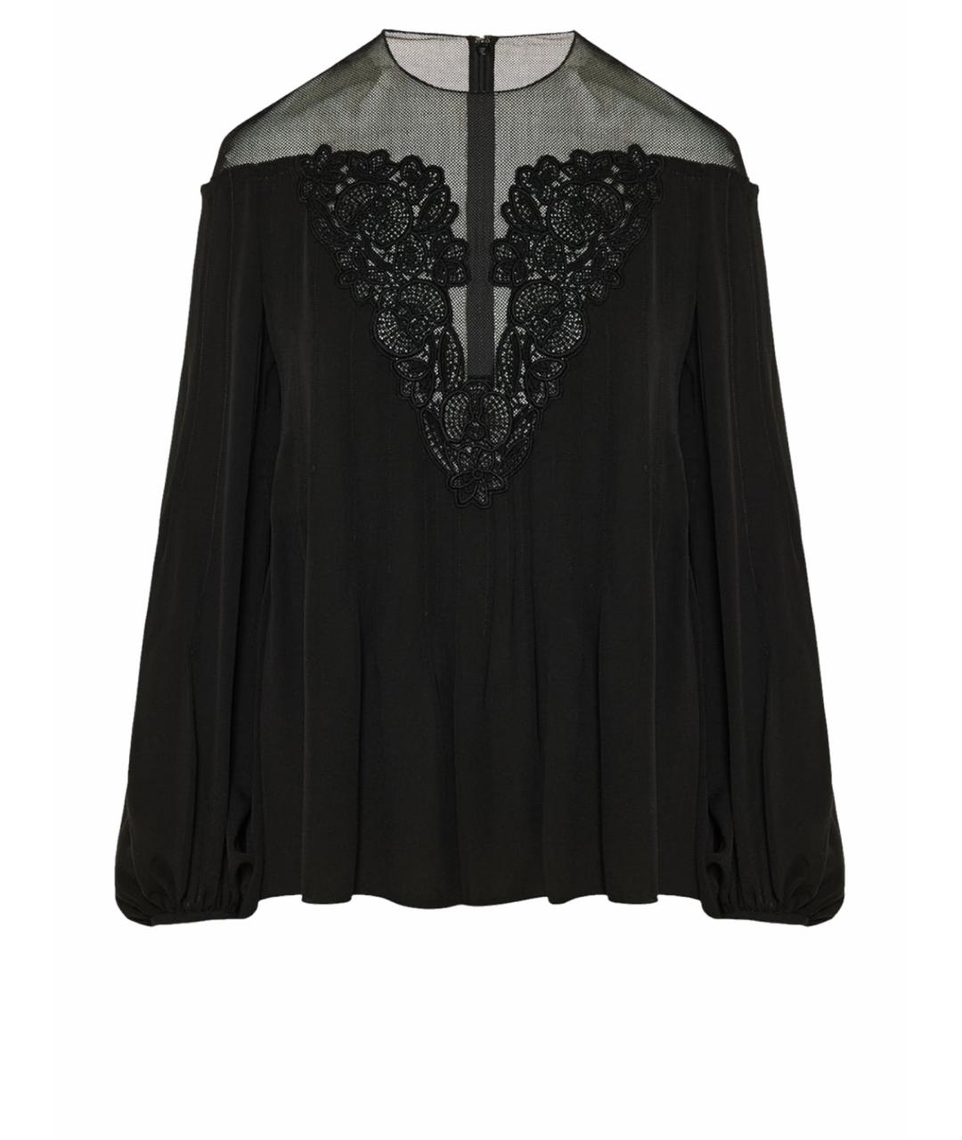 CHLOE Черная шелковая блузы, фото 1