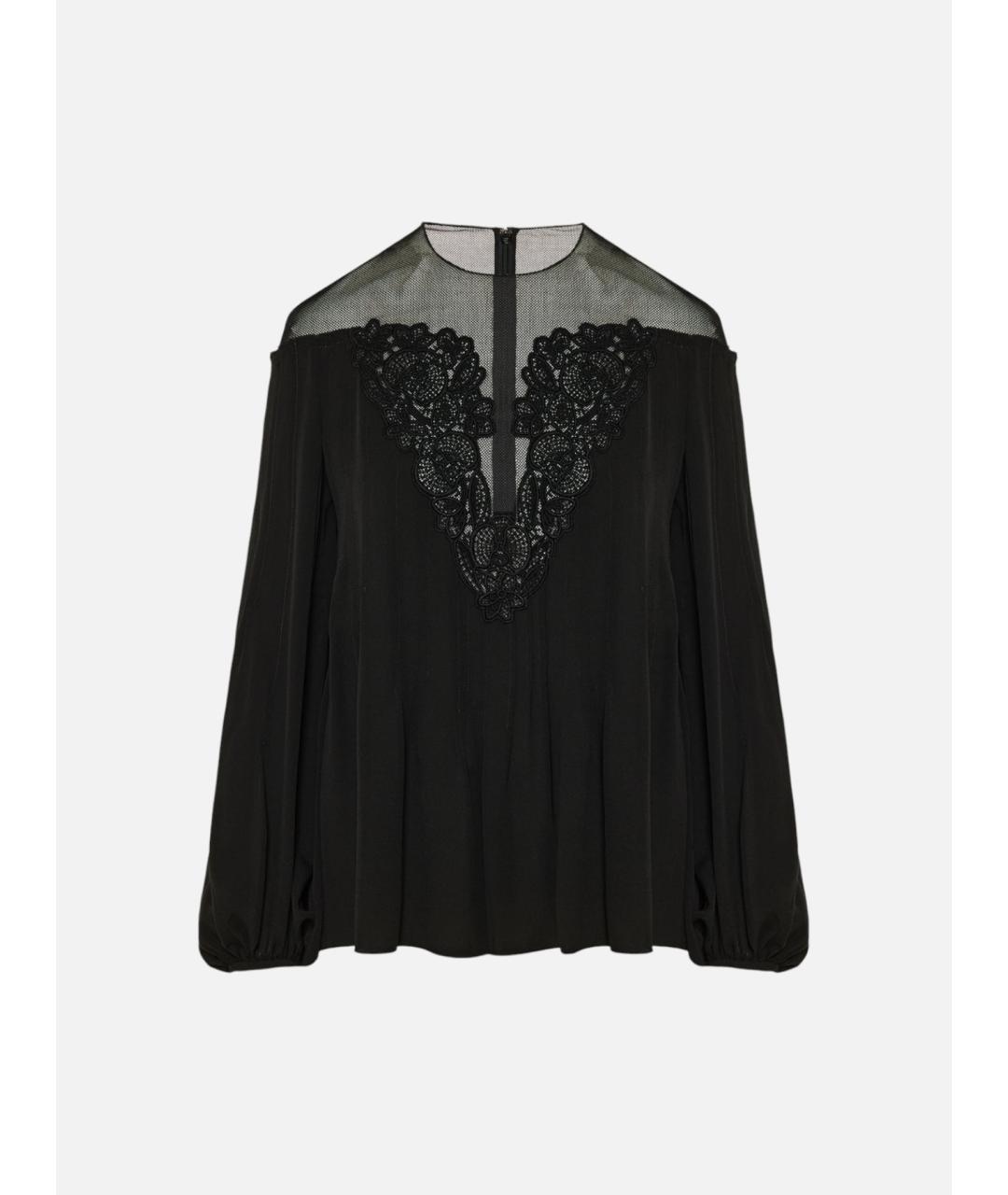 CHLOE Черная шелковая блузы, фото 4