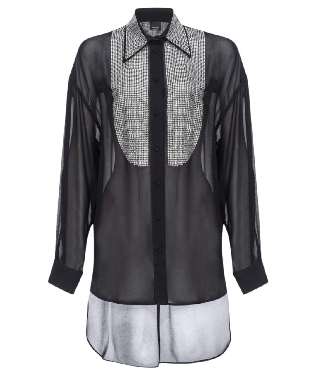 PINKO Черная вискозная рубашка, фото 1