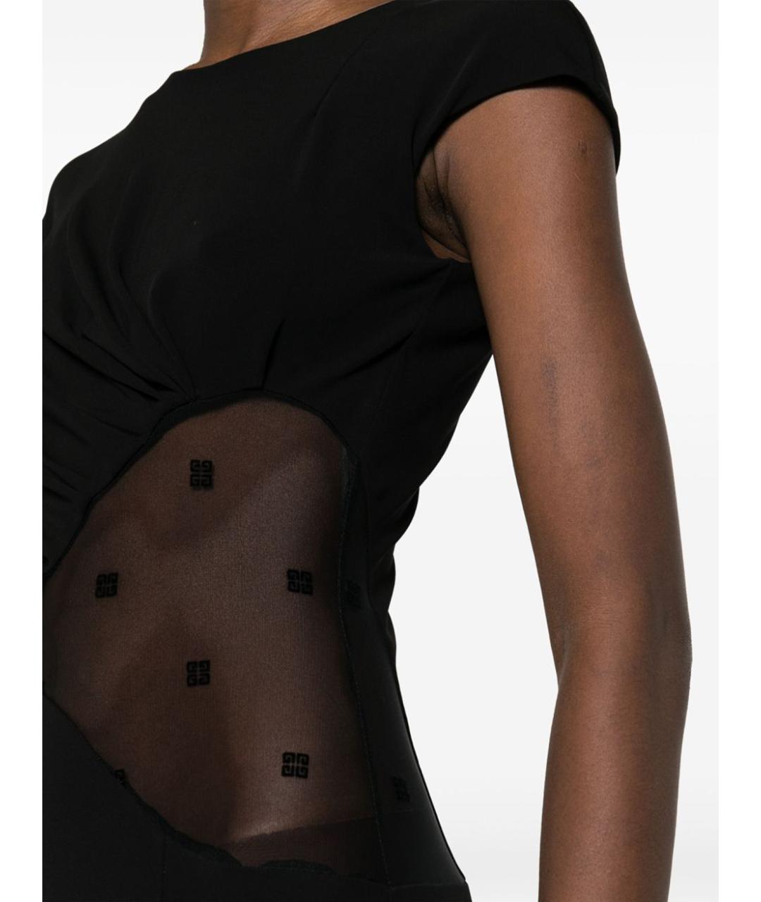 GIVENCHY Черное вискозное коктейльное платье, фото 3