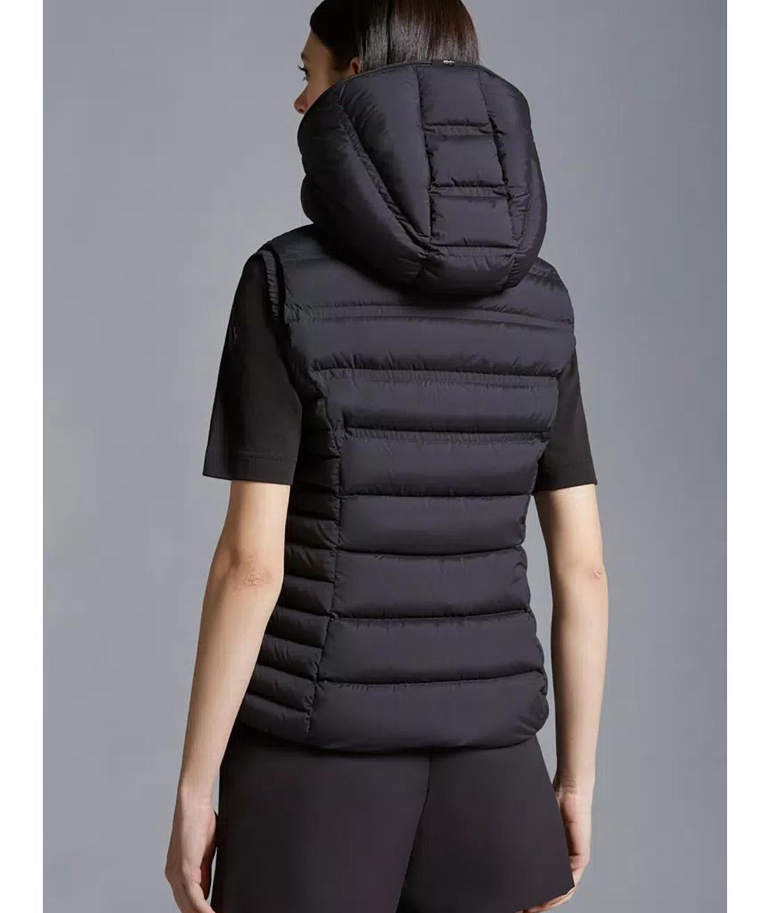 MONCLER Черный полиамидовый жилет, фото 4