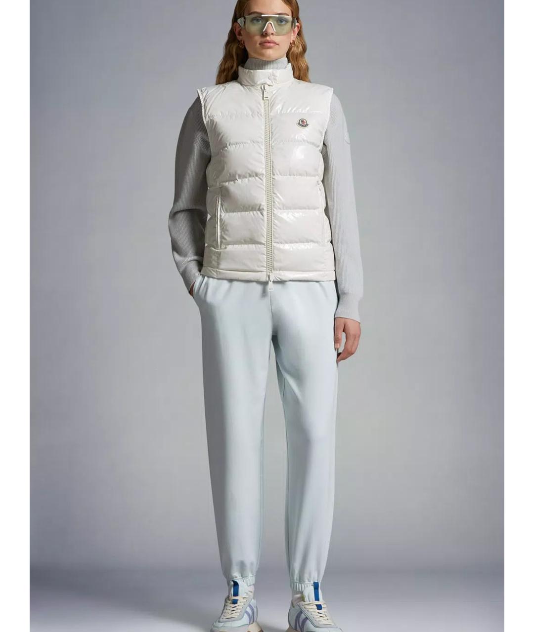 MONCLER Белый полиамидовый жилет, фото 2