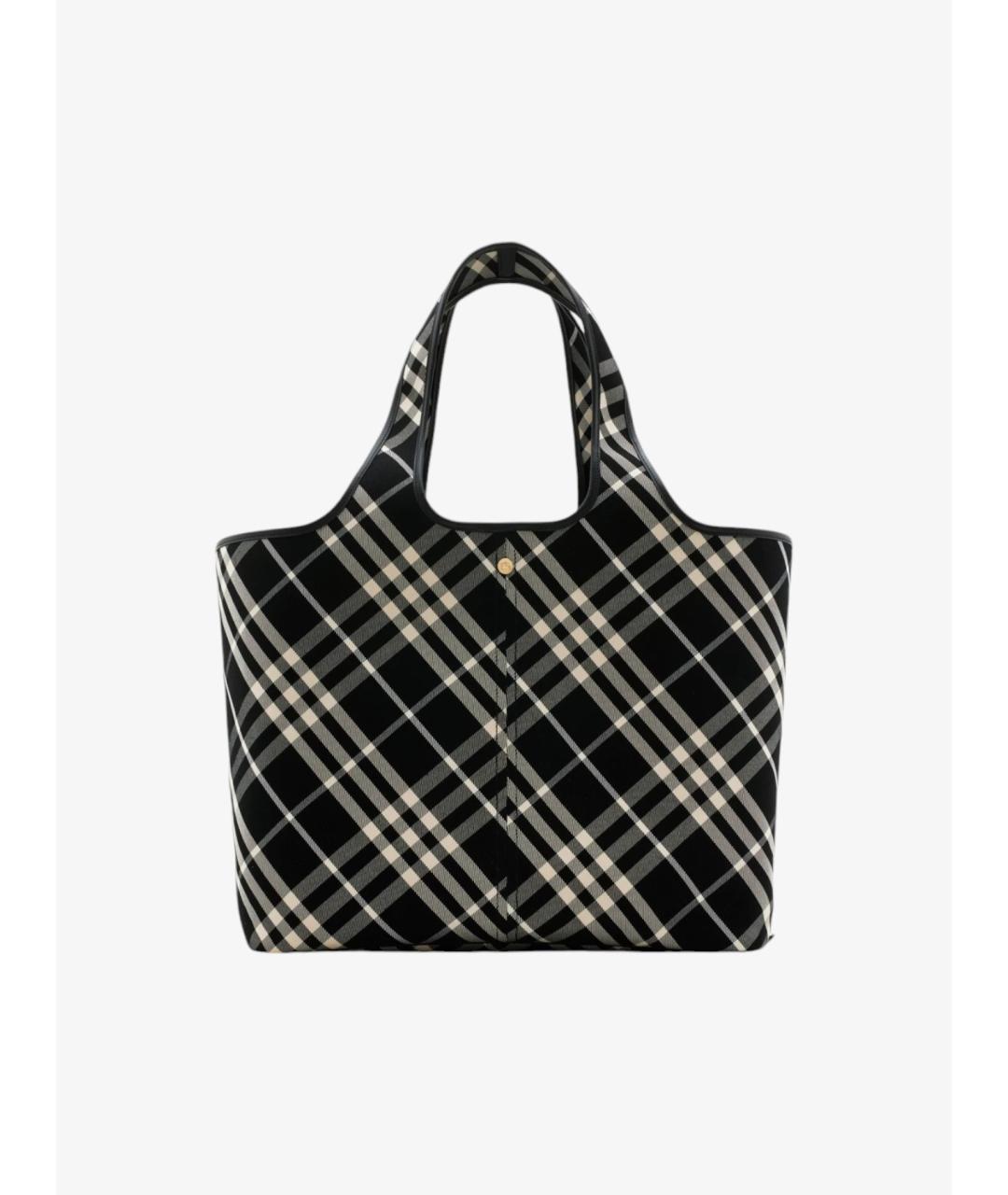 BURBERRY Черная тканевая сумка тоут, фото 4