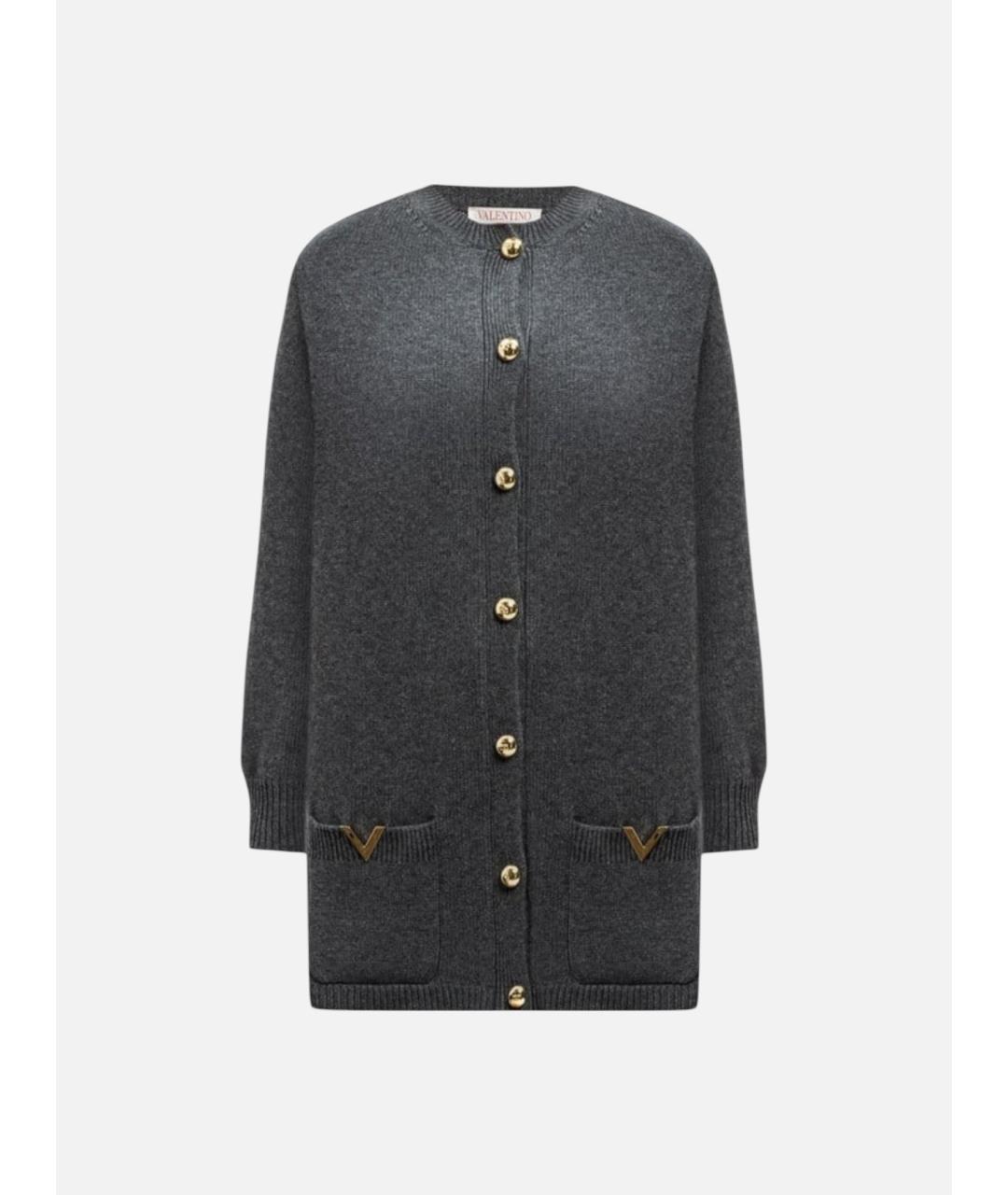 VALENTINO Серый шерстяной кардиган, фото 5