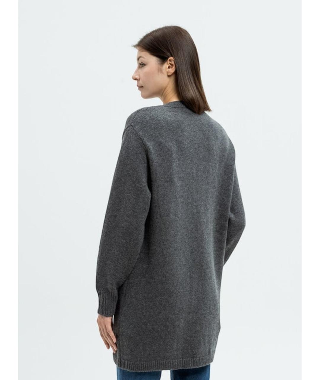 VALENTINO Серый шерстяной кардиган, фото 4
