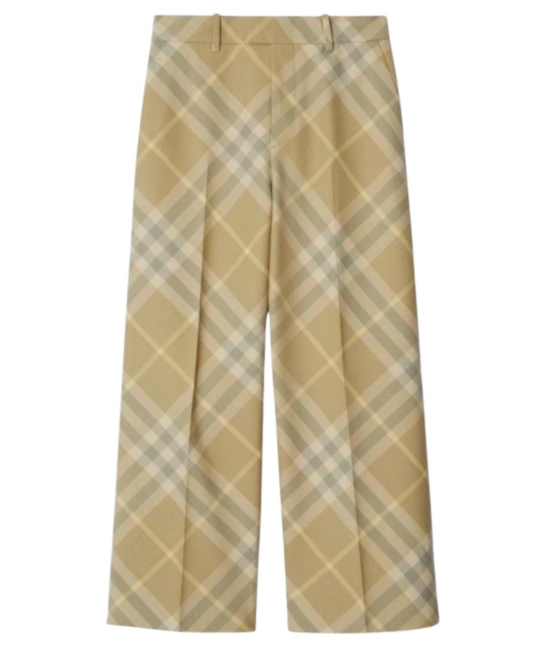 BURBERRY Мульти шерстяные прямые брюки, фото 1