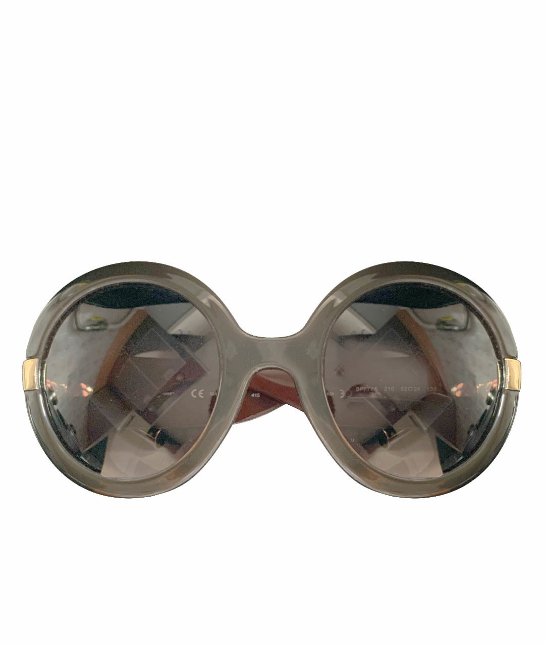 SALVATORE FERRAGAMO Коричневые пластиковые солнцезащитные очки, фото 1
