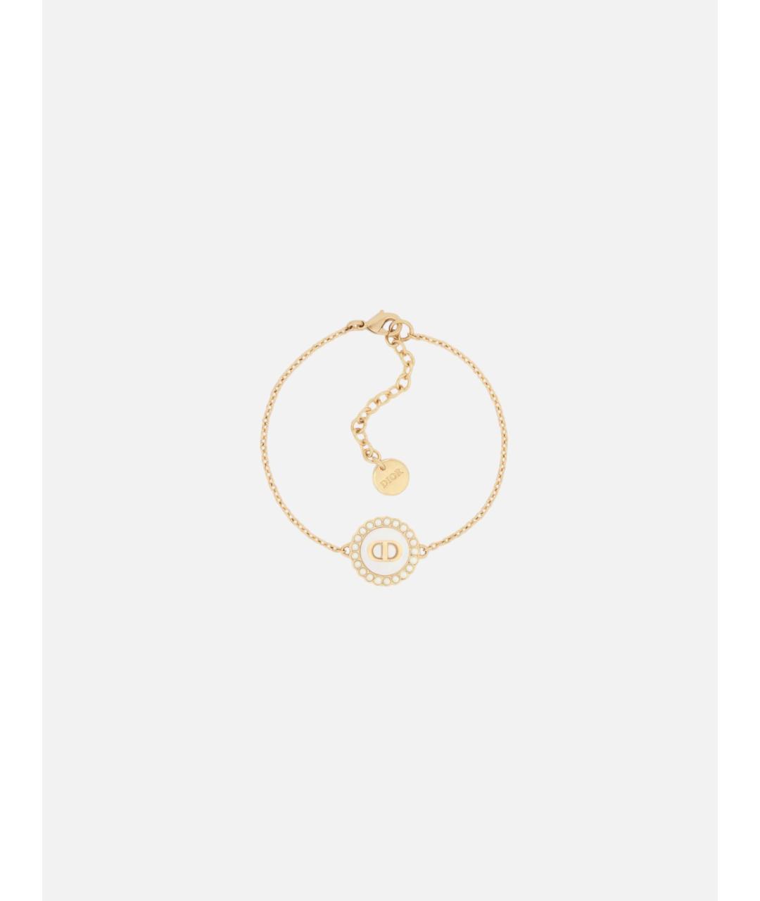 CHRISTIAN DIOR Золотой металлический браслет, фото 4