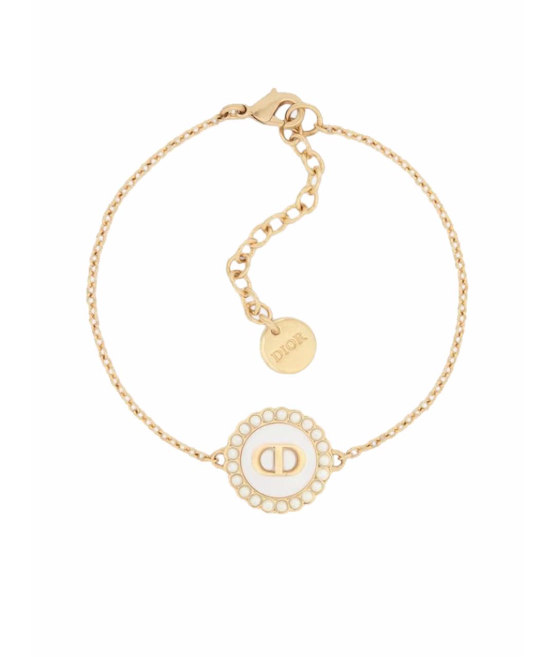 CHRISTIAN DIOR Золотой металлический браслет, фото 1