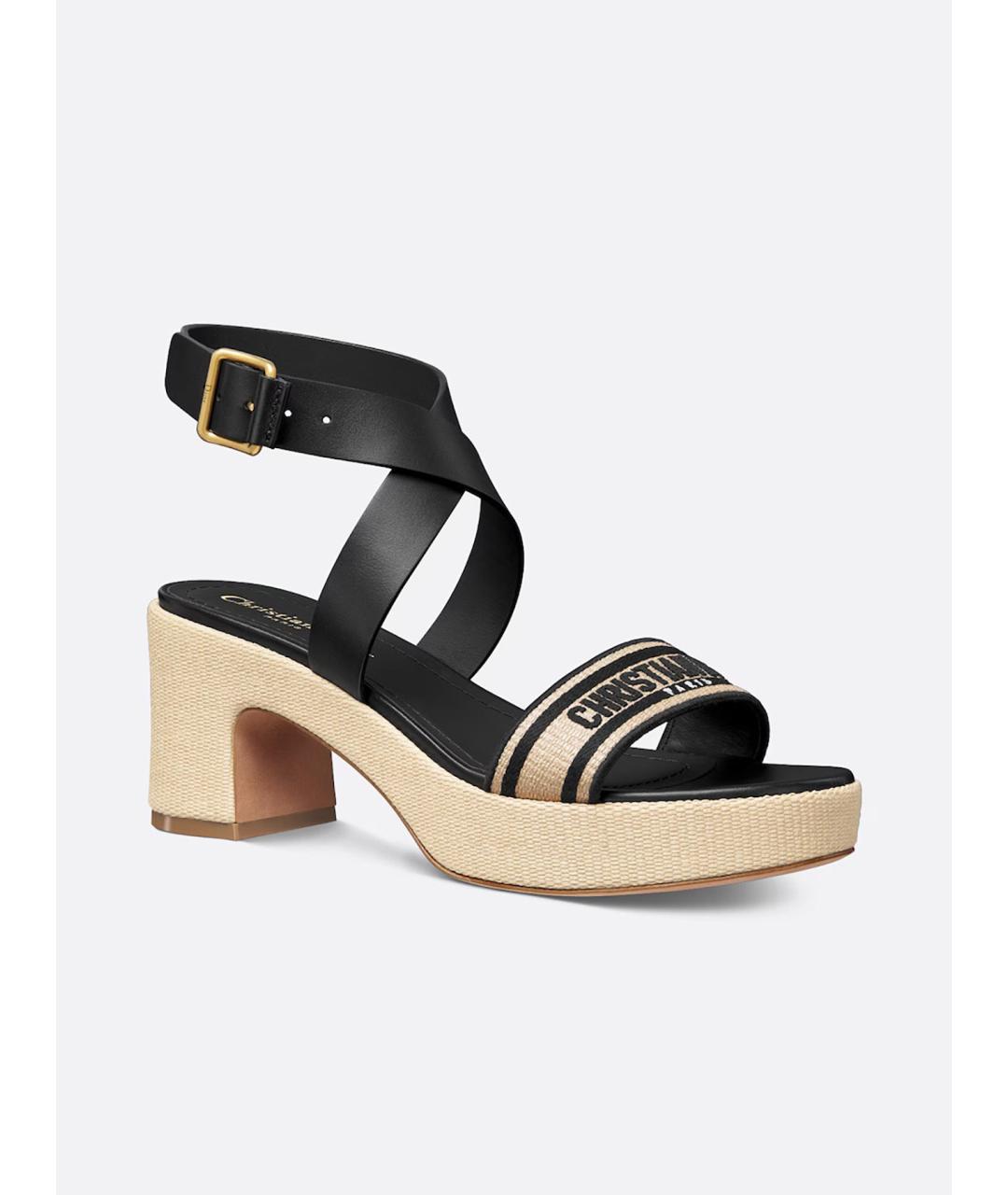 CHRISTIAN DIOR Мульти кожаные босоножки, фото 2