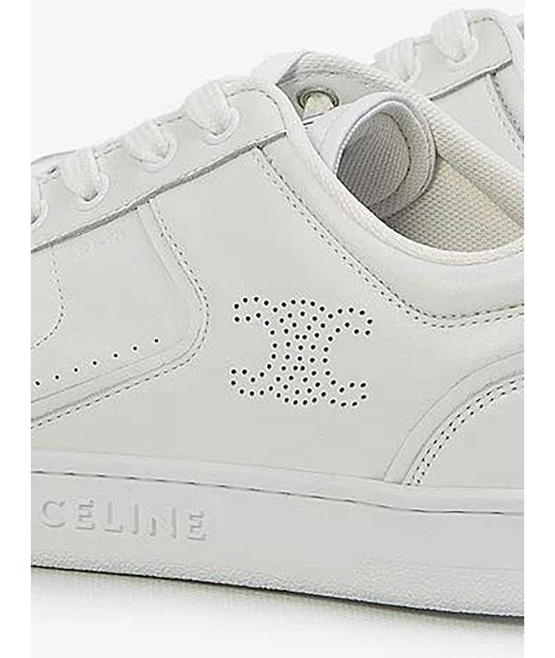 CELINE Белые кожаные кеды, фото 3