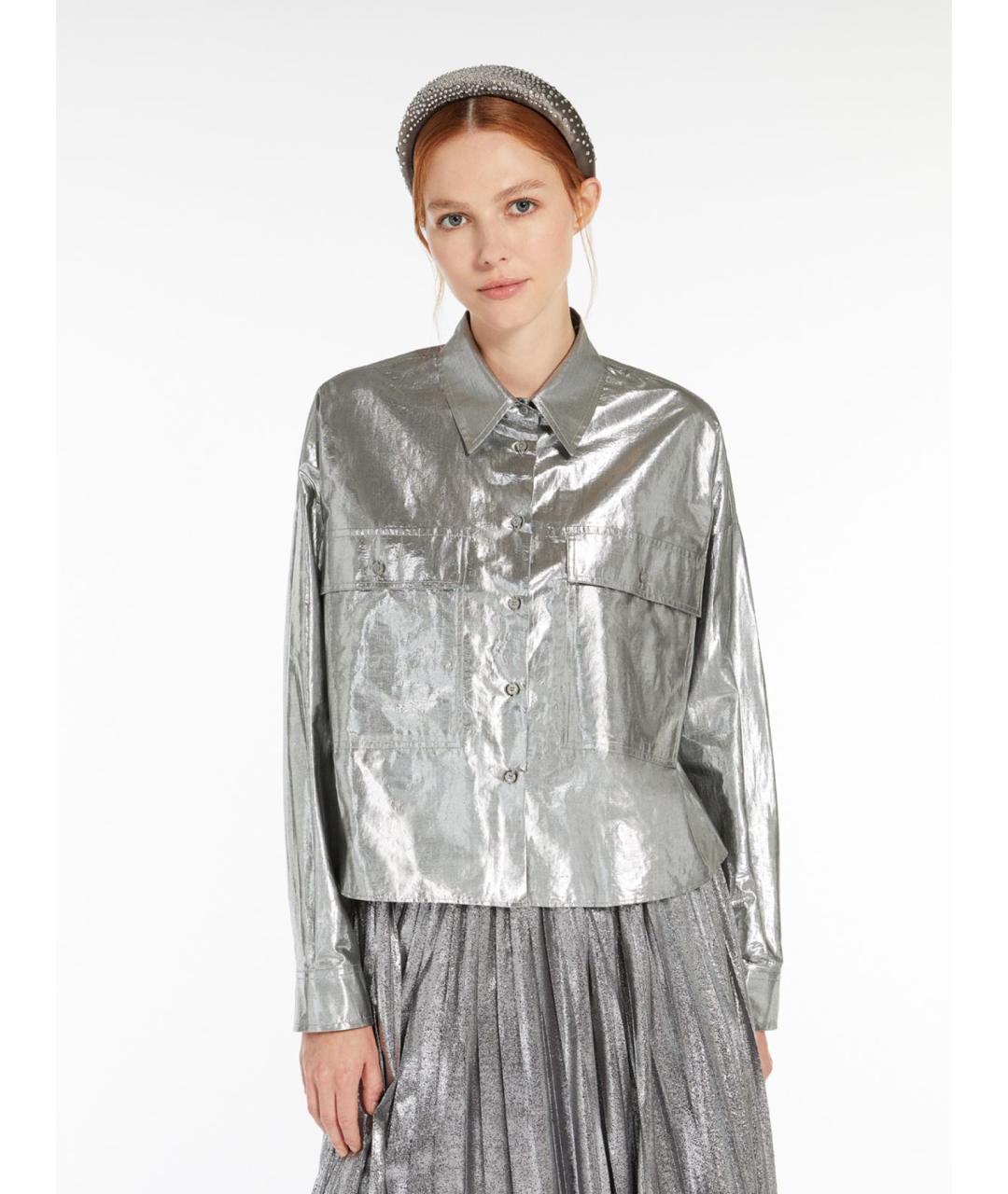 WEEKEND MAX MARA Серебряная куртка, фото 3