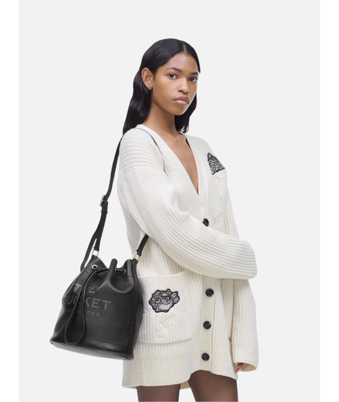 MARC JACOBS Черная кожаная сумка тоут, фото 2