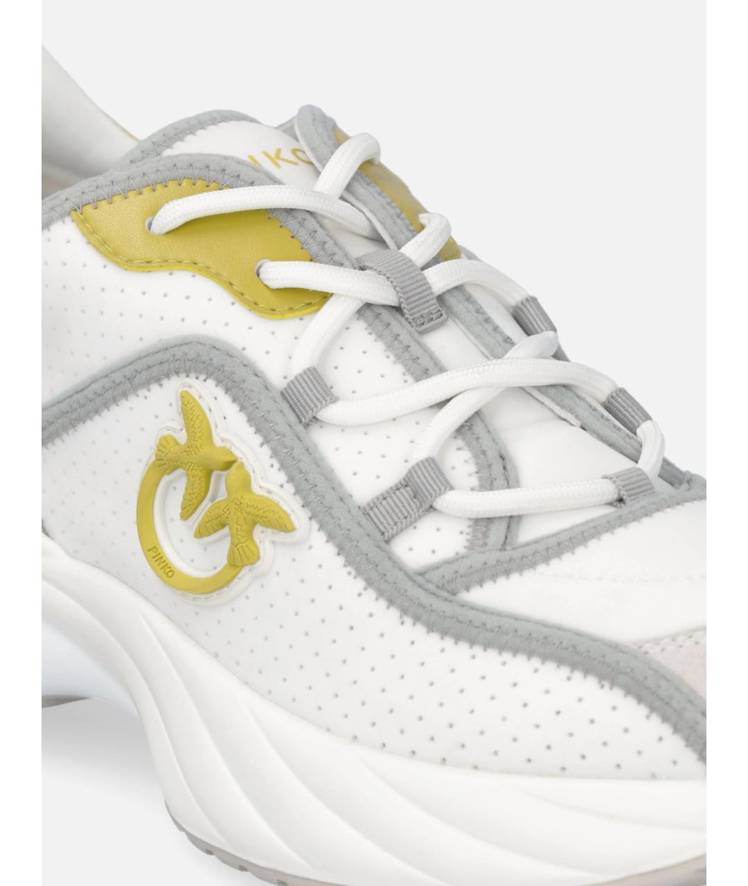 PINKO Белые текстильные кроссовки, фото 4