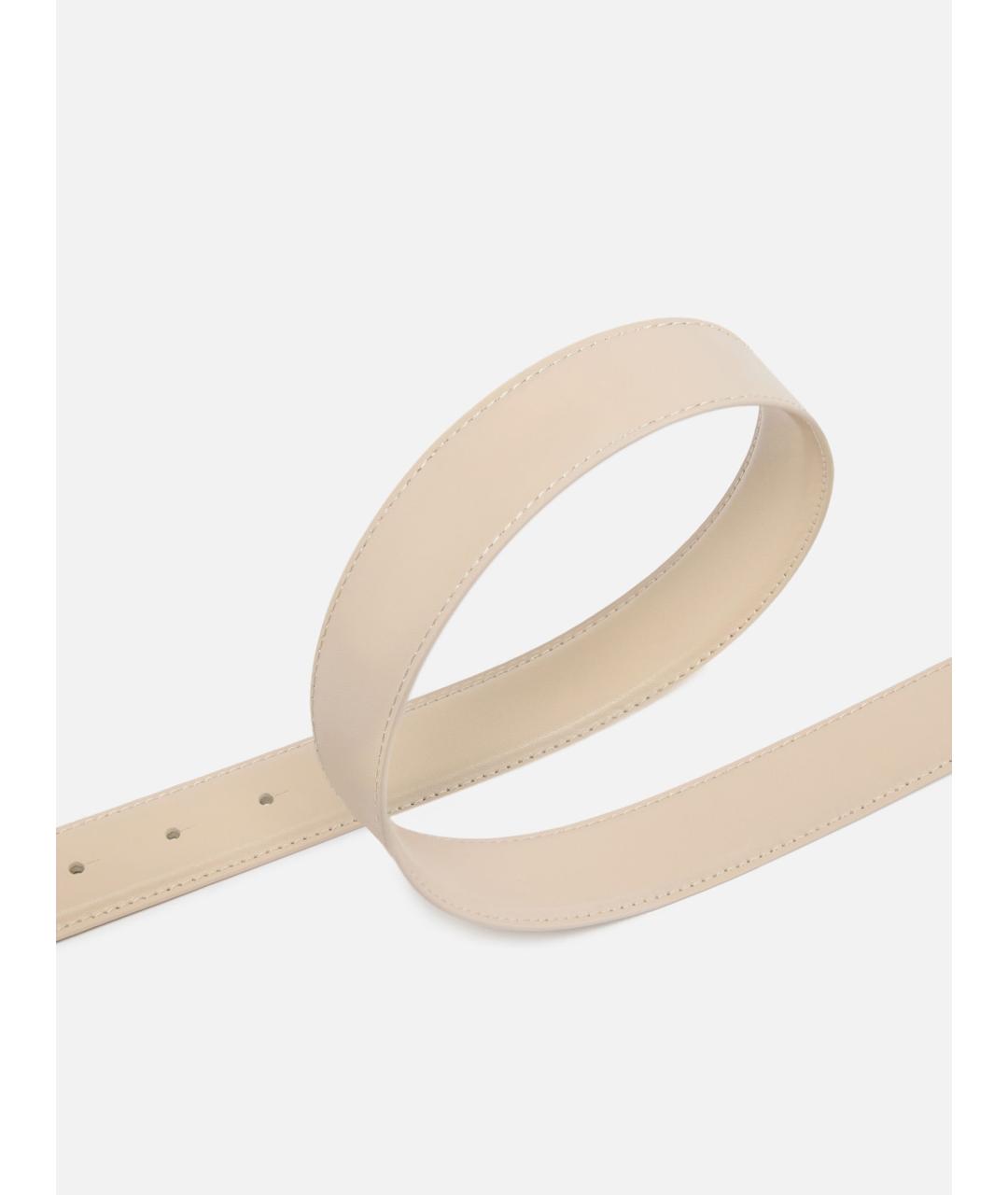 PINKO Бежевый кожаный ремень, фото 4