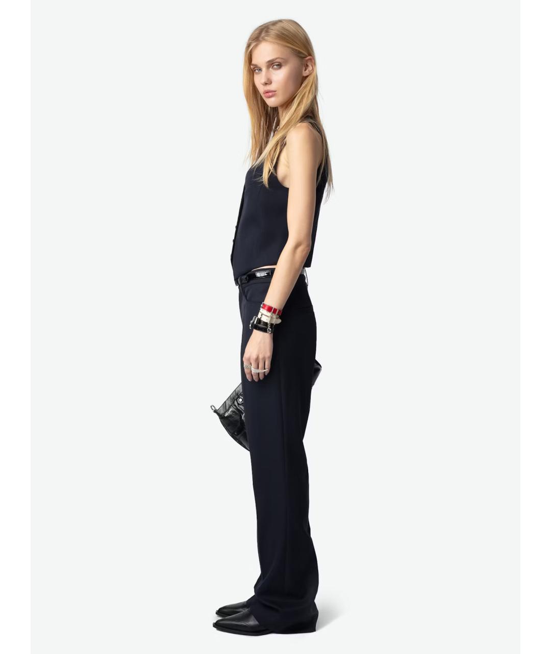 ZADIG & VOLTAIRE Темно-синий шерстяной жилет, фото 4