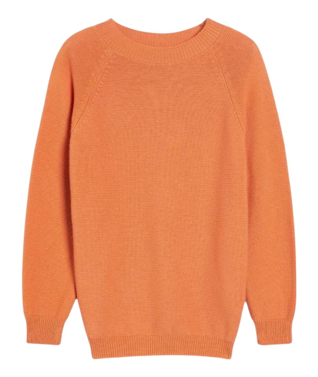 WEEKEND MAX MARA Оранжевый хлопковый джемпер / свитер, фото 1