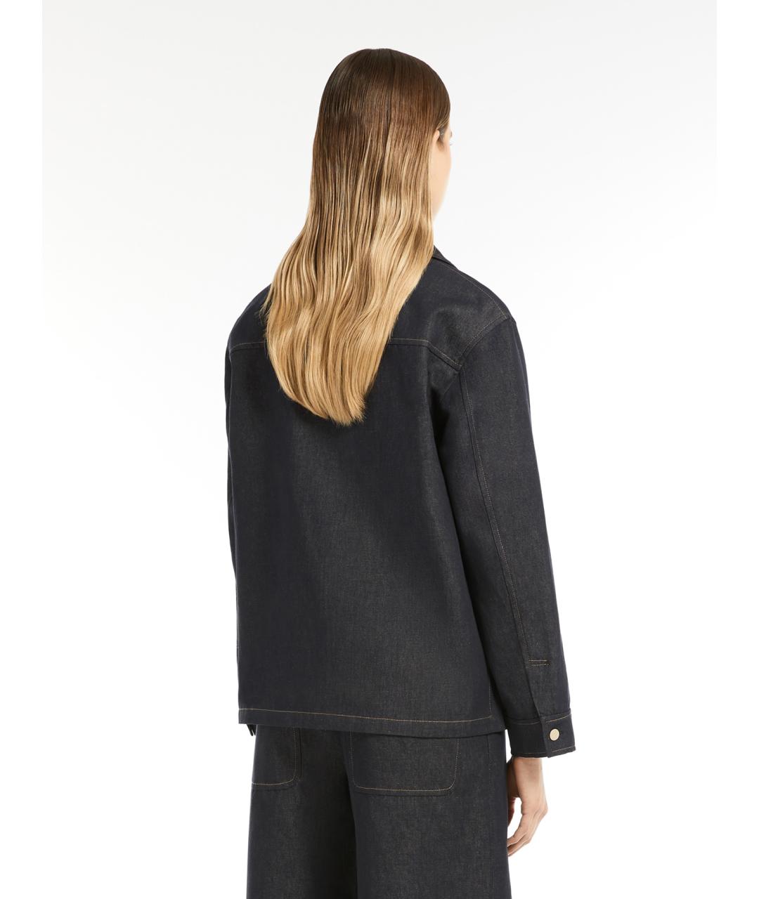 MAX MARA STUDIO Синяя хлопковая рубашка, фото 3