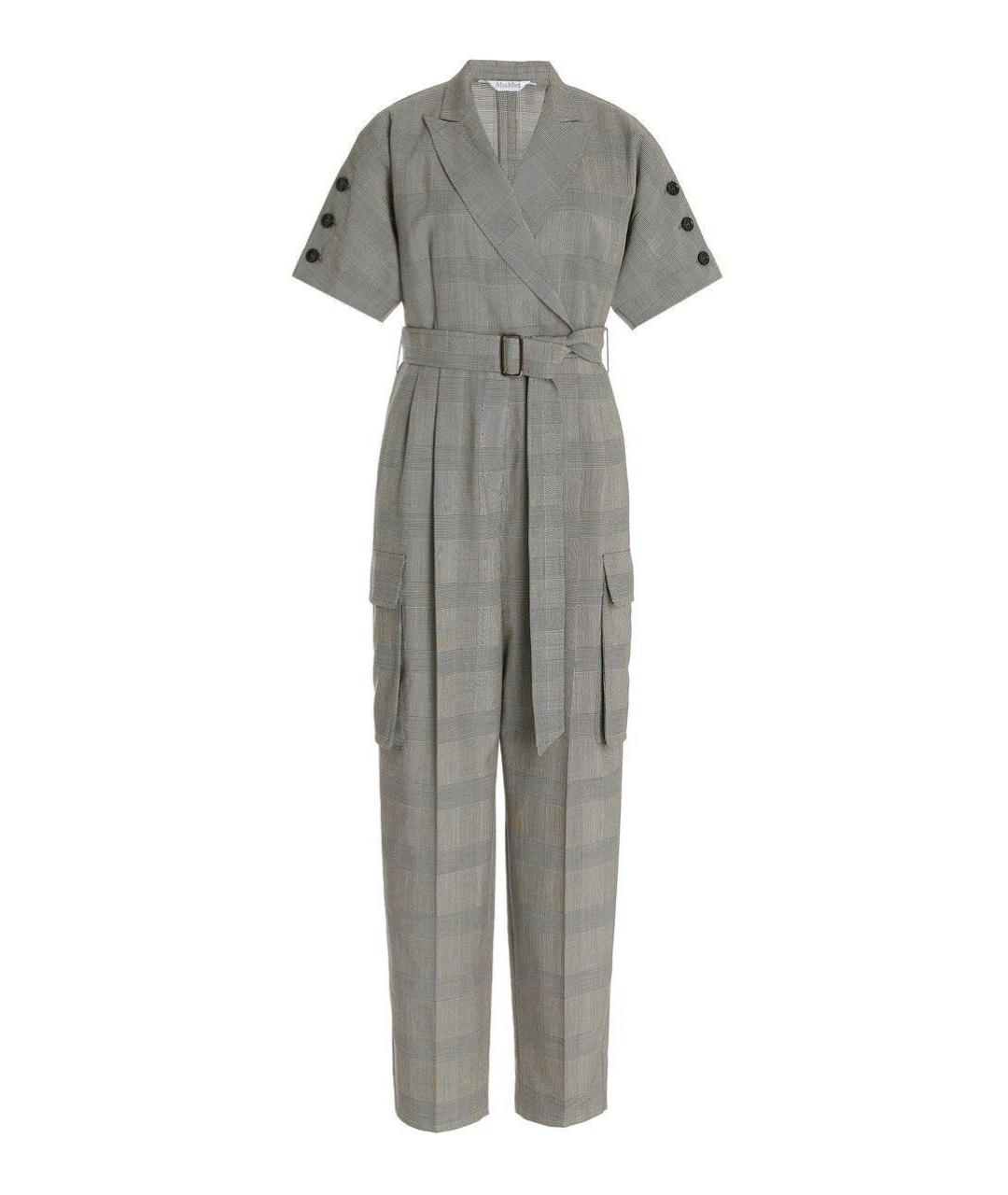 MAX MARA Серый шерстяной комбинезон, фото 1