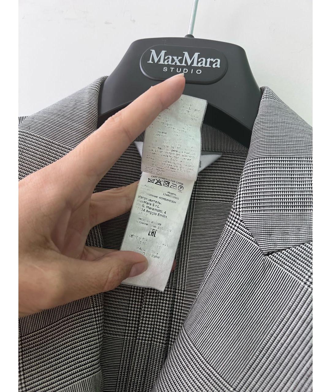 MAX MARA Серый шерстяной комбинезон, фото 7