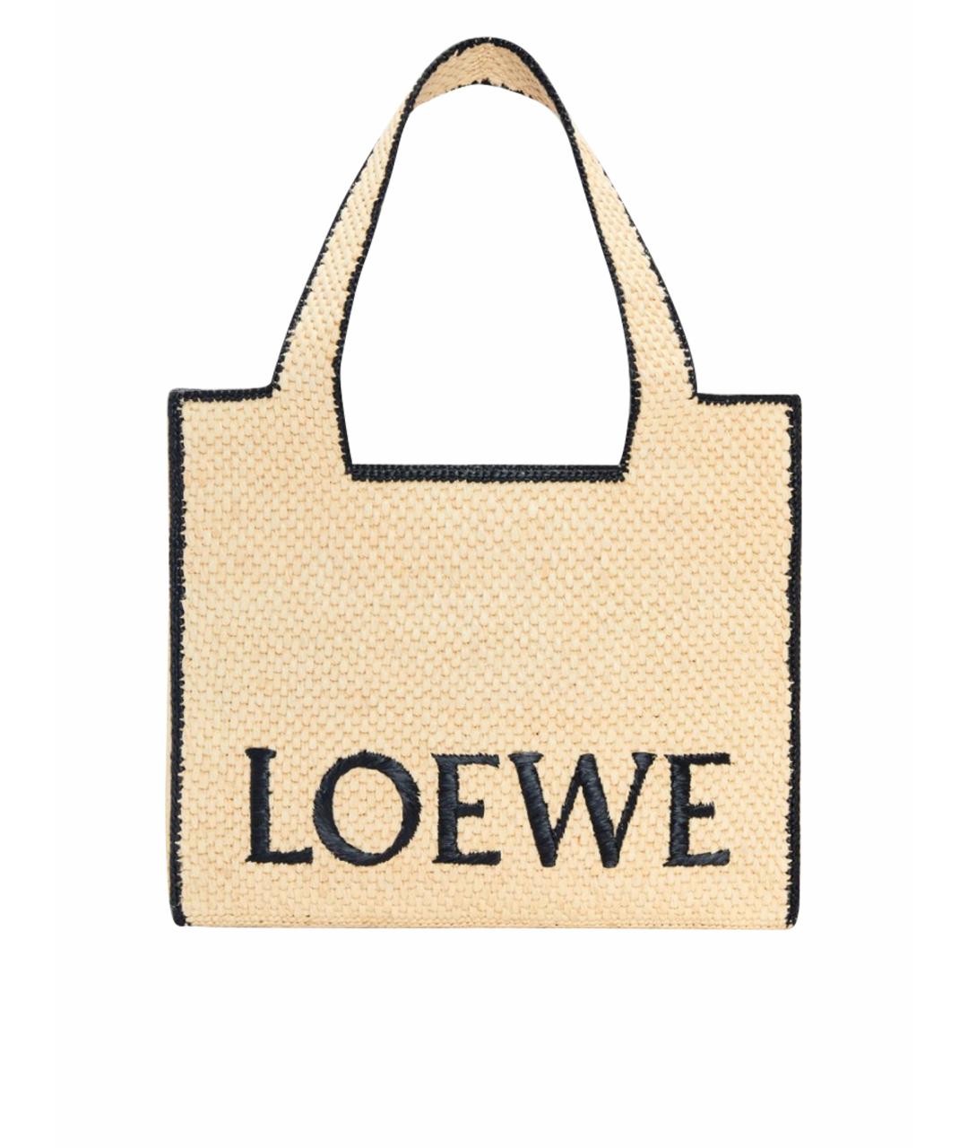 LOEWE Бежевая сумка тоут, фото 5