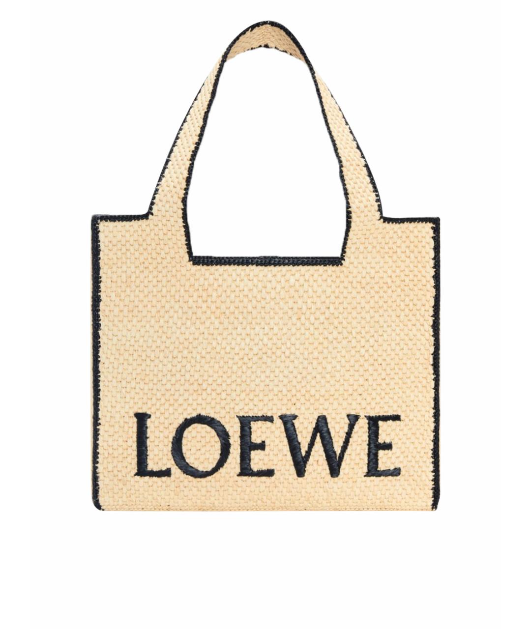 LOEWE Бежевая сумка тоут, фото 1