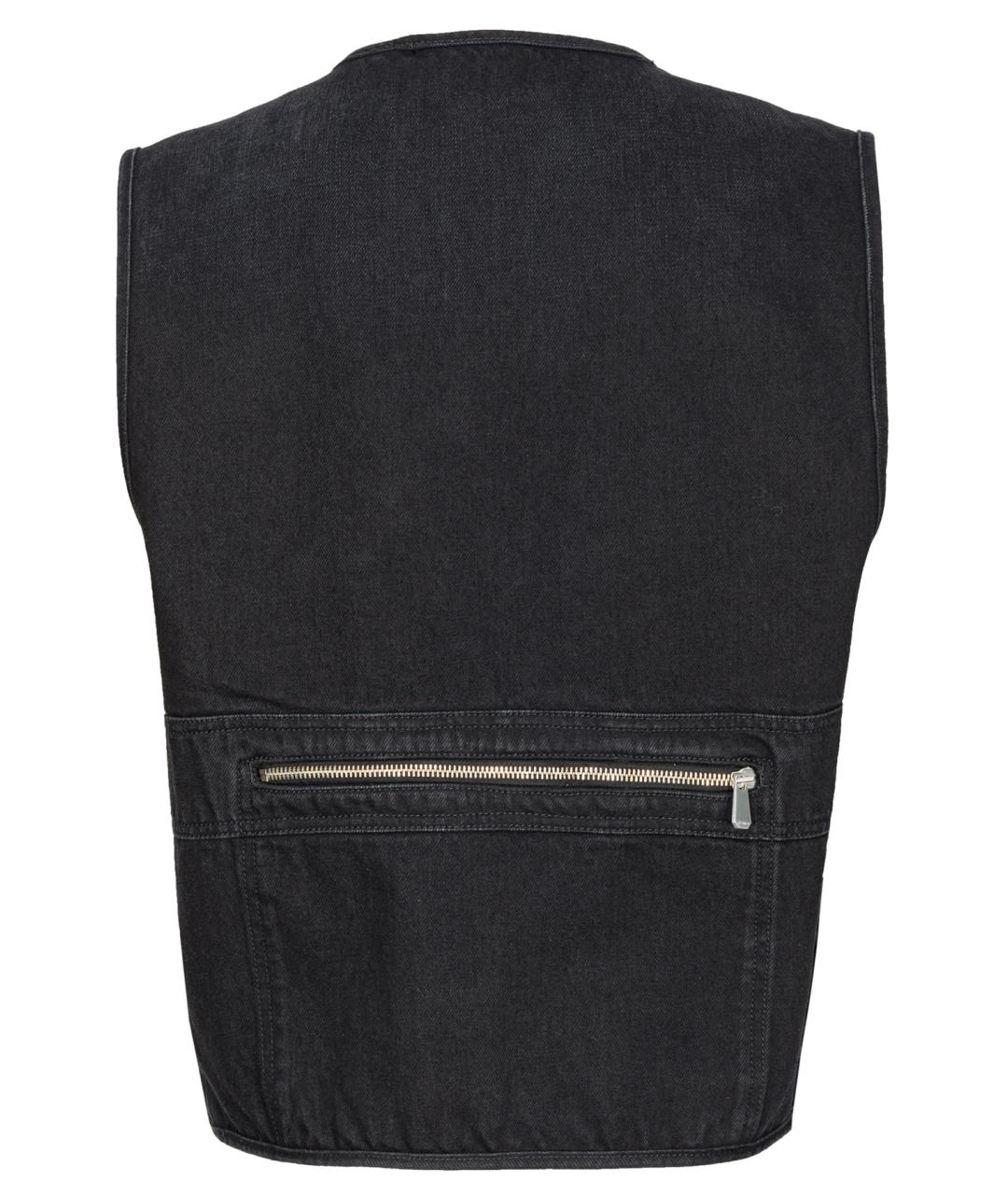 PINKO Черный хлопковый жилет, фото 2