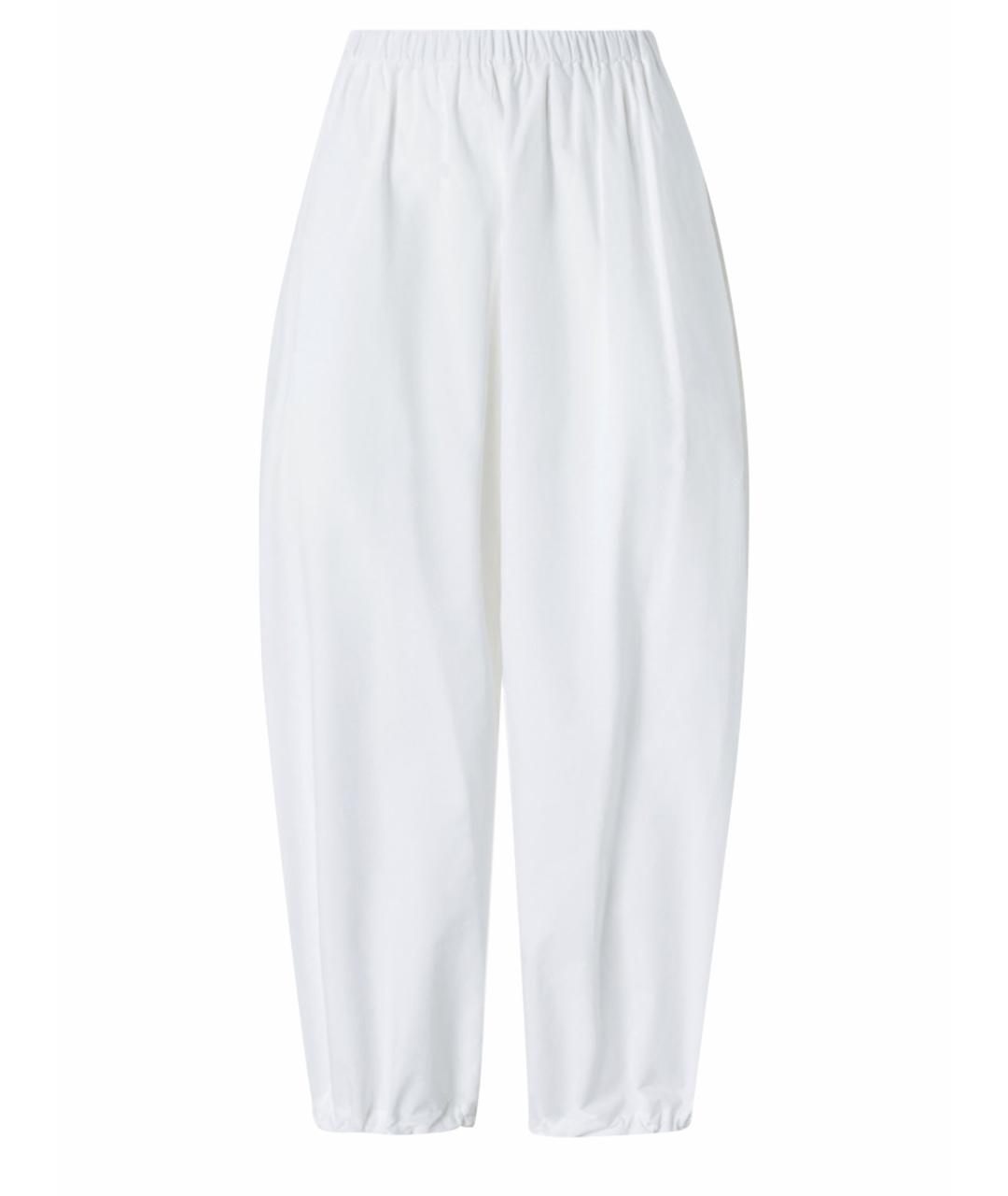 PINKO Белые хлопковые брюки широкие, фото 1