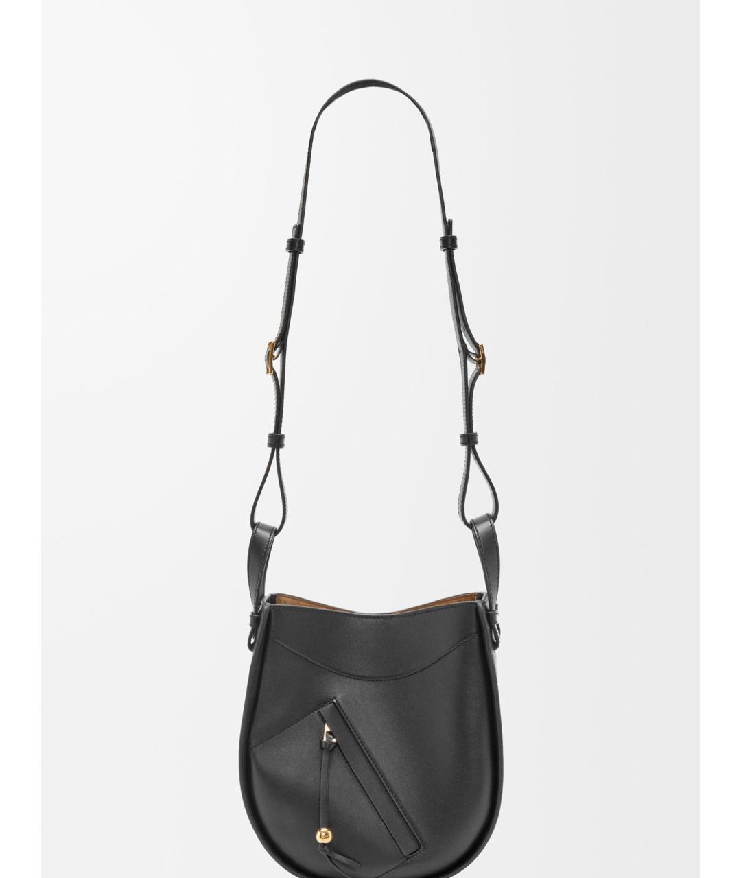 LOEWE Черная кожаная сумка тоут, фото 4