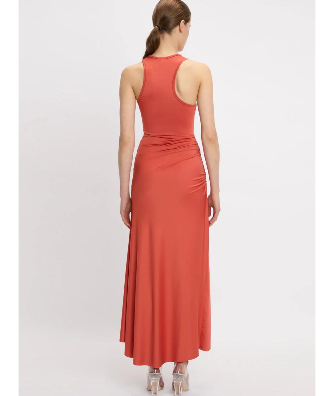 VICTORIA BECKHAM Красное полиэстеровое повседневное платье, фото 4
