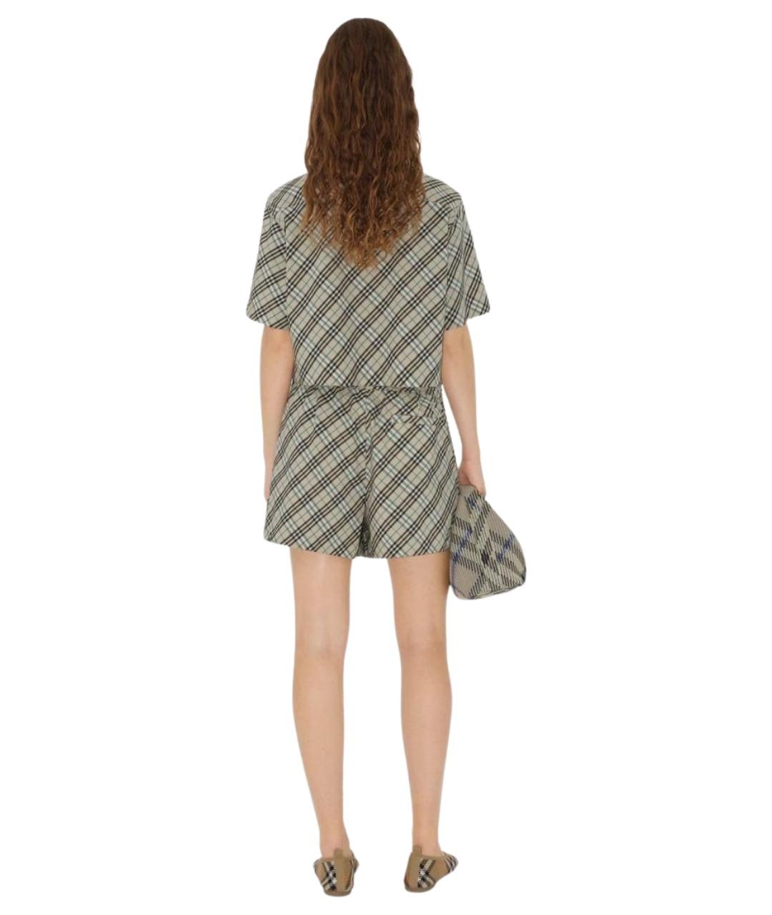 BURBERRY Мульти хлопковые шорты, фото 4