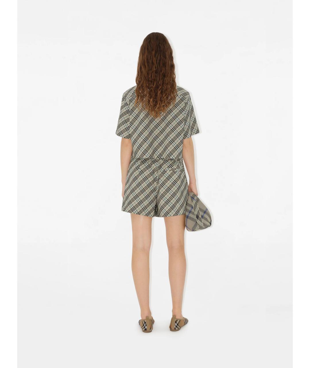 BURBERRY Мульти хлопковые шорты, фото 4