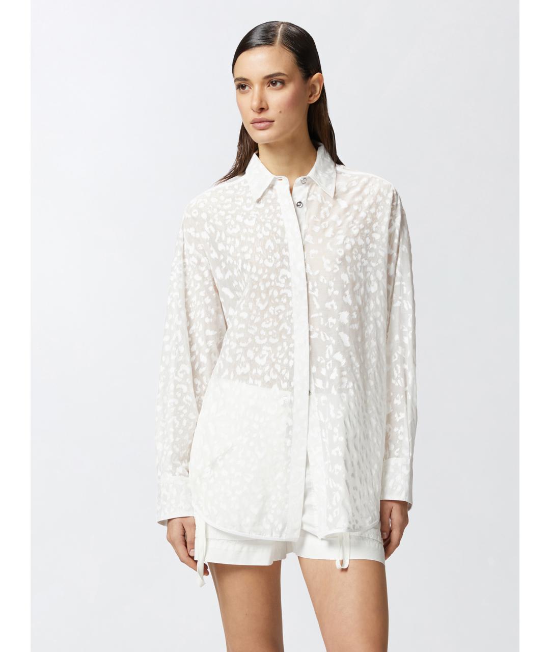 PINKO Белая хлопковая рубашка, фото 3