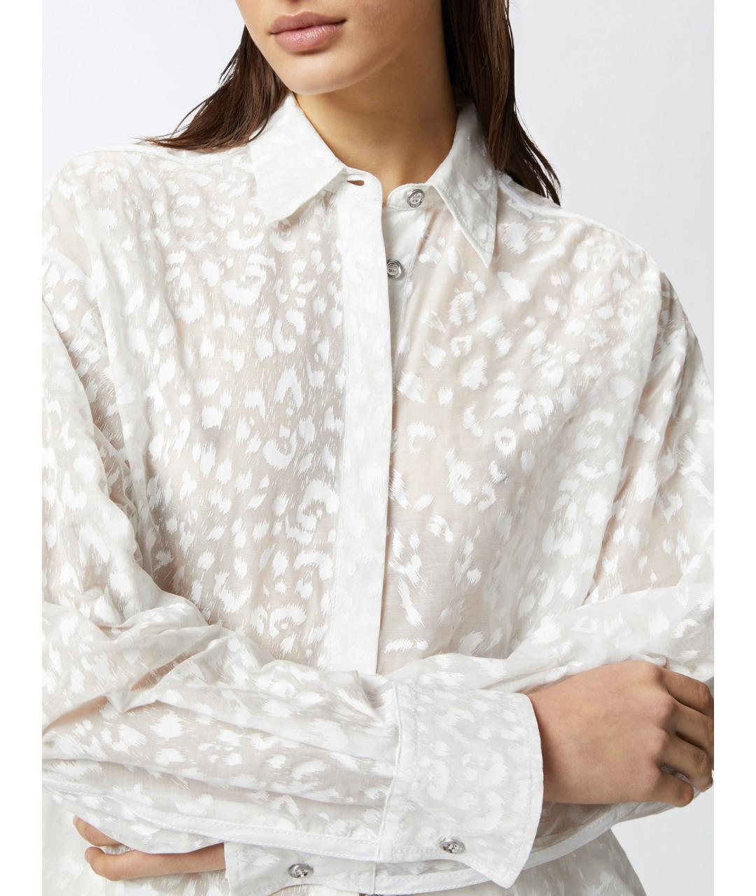 PINKO Белая хлопковая рубашка, фото 5