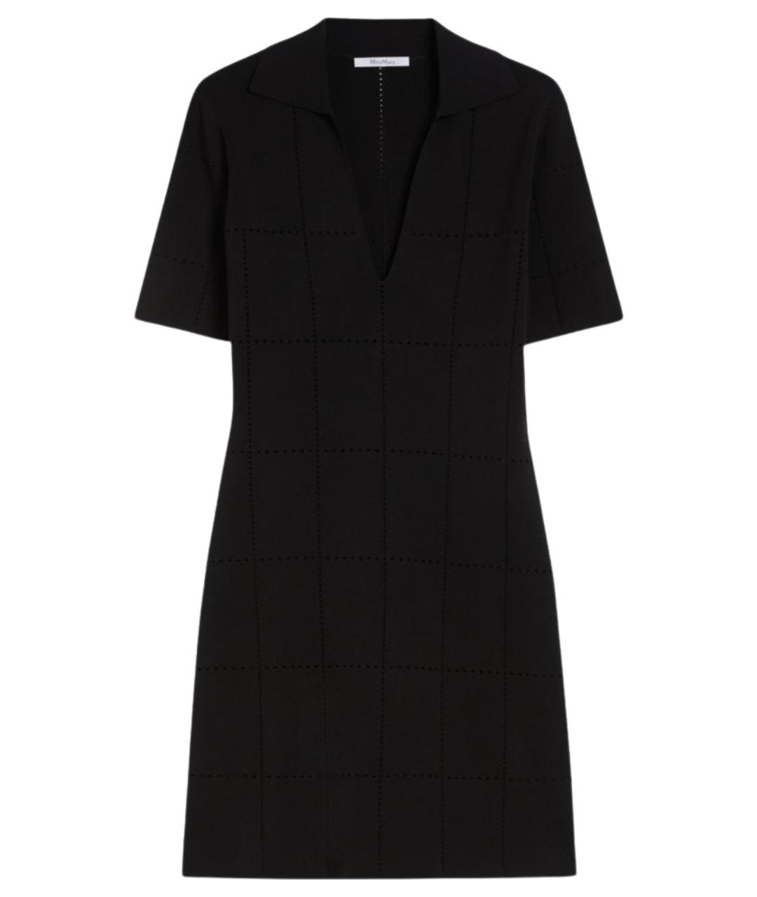 MAX MARA Черное вискозное повседневное платье, фото 1