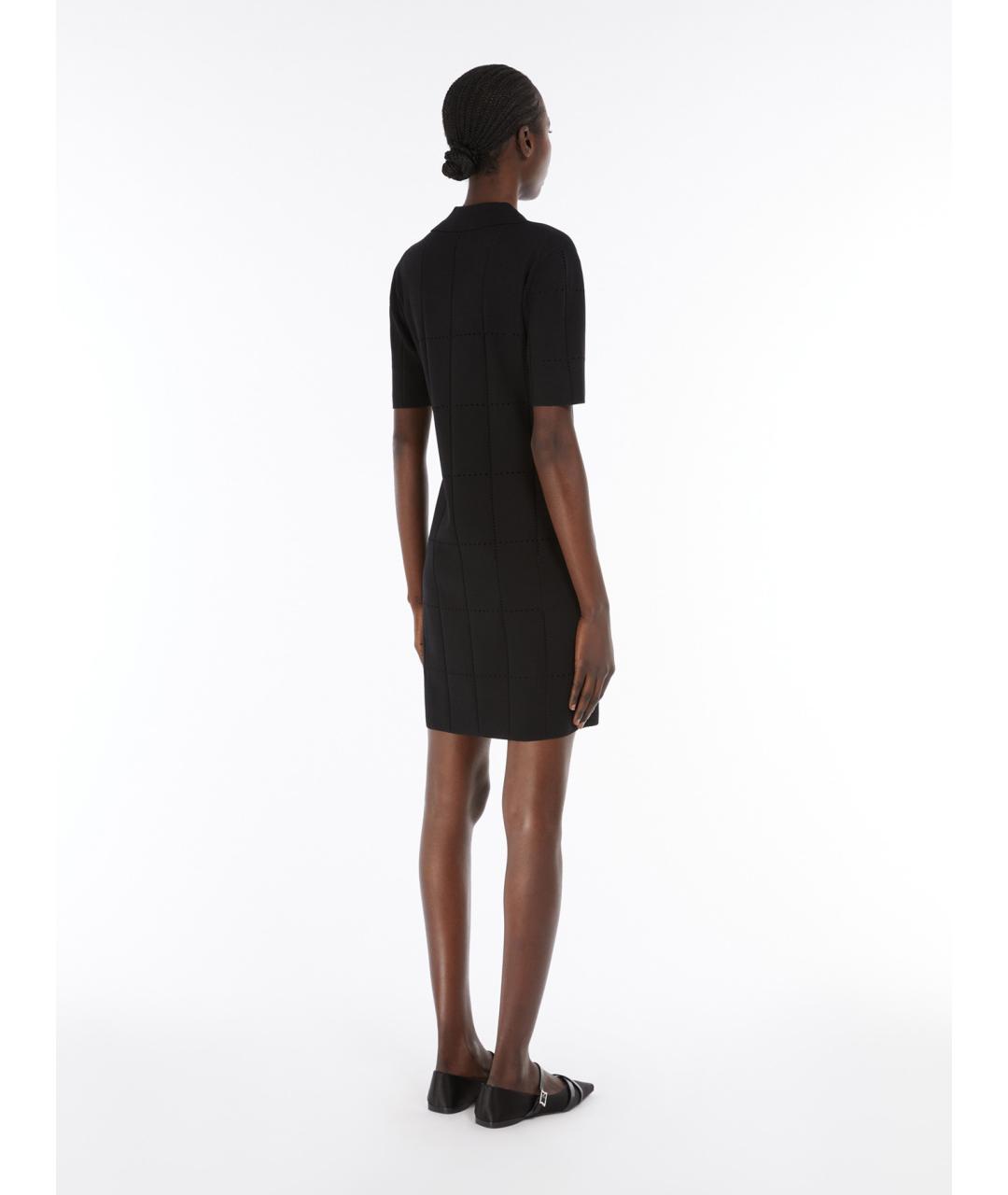 MAX MARA Черное вискозное повседневное платье, фото 4