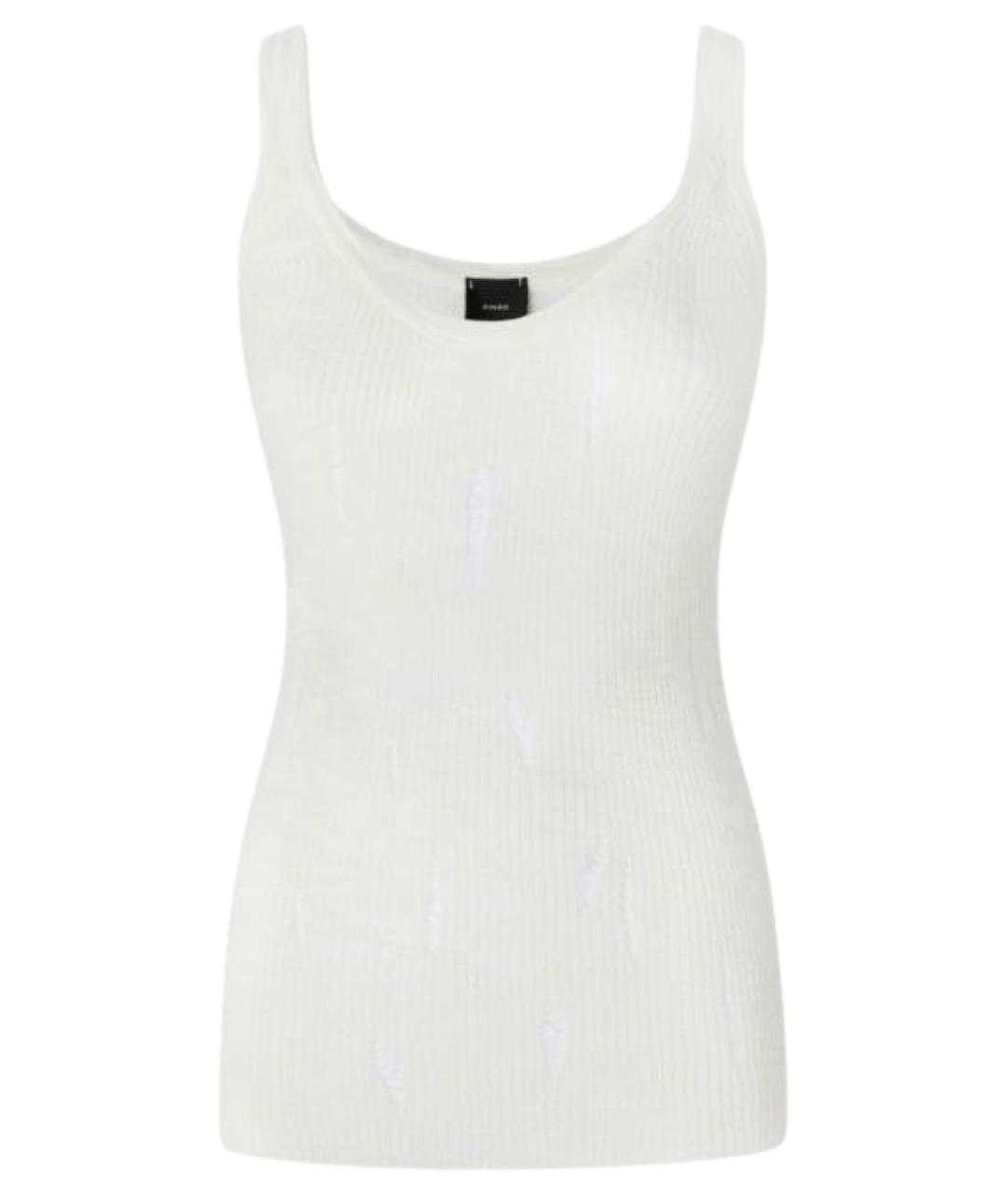 PINKO Белая хлопковая майка, фото 1