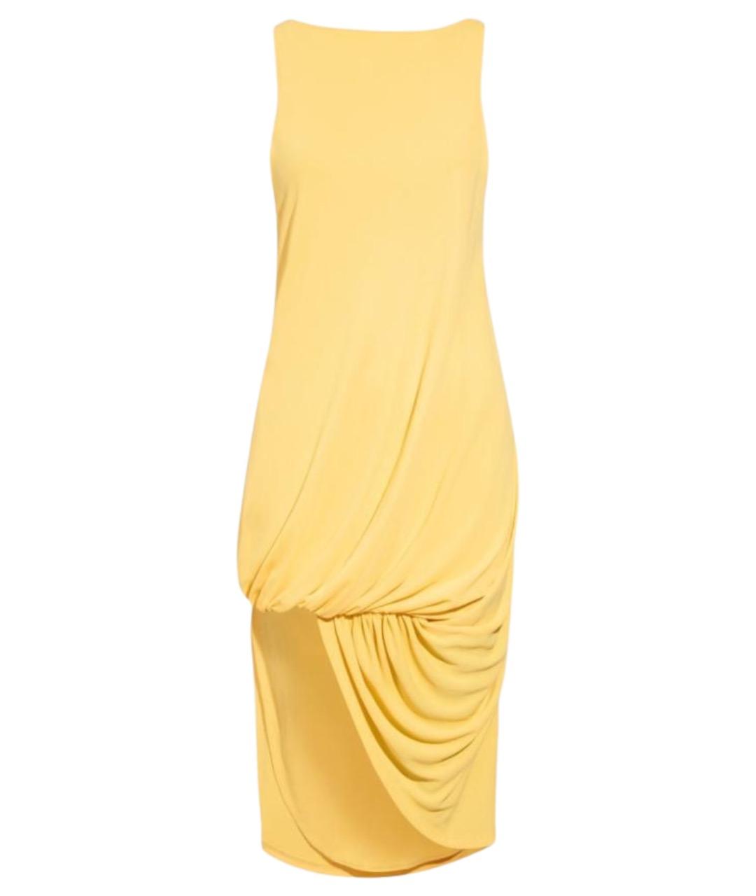 JACQUEMUS Желтое вискозное повседневное платье, фото 1