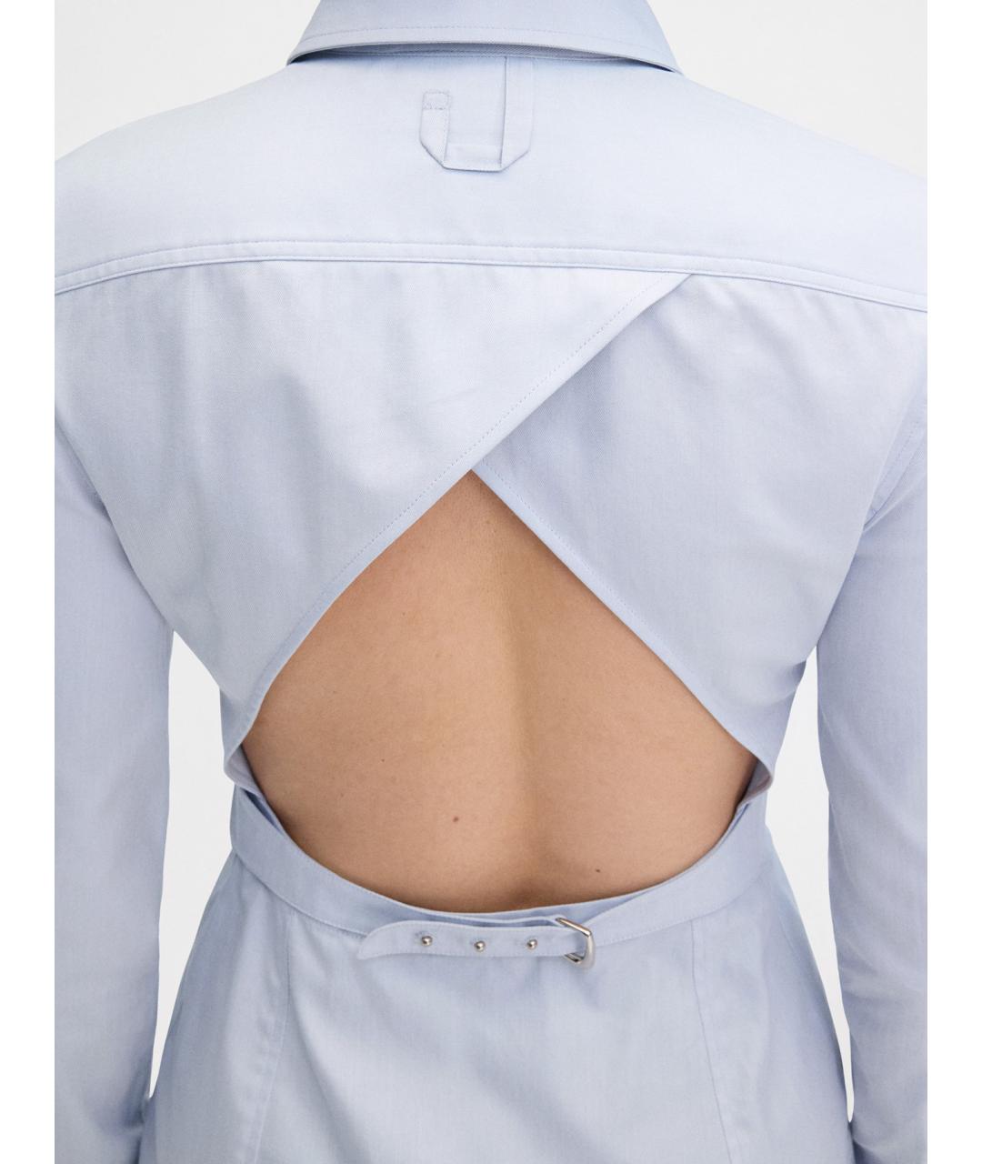 JACQUEMUS Голубая хлопковая рубашка, фото 5