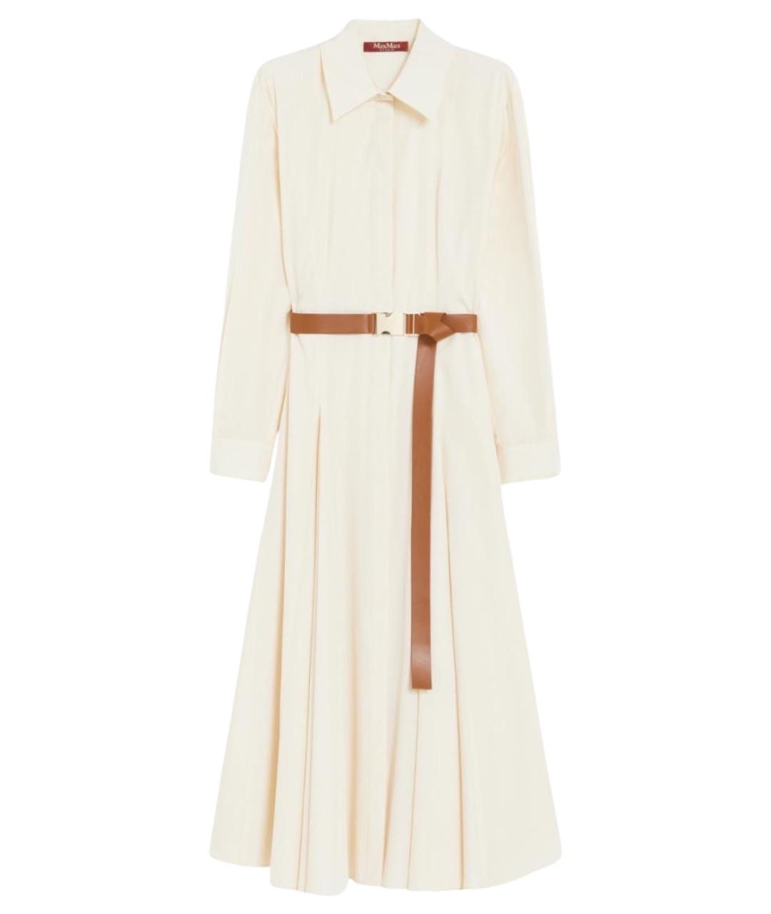 MAX MARA STUDIO Бежевое хлопковое повседневное платье, фото 1