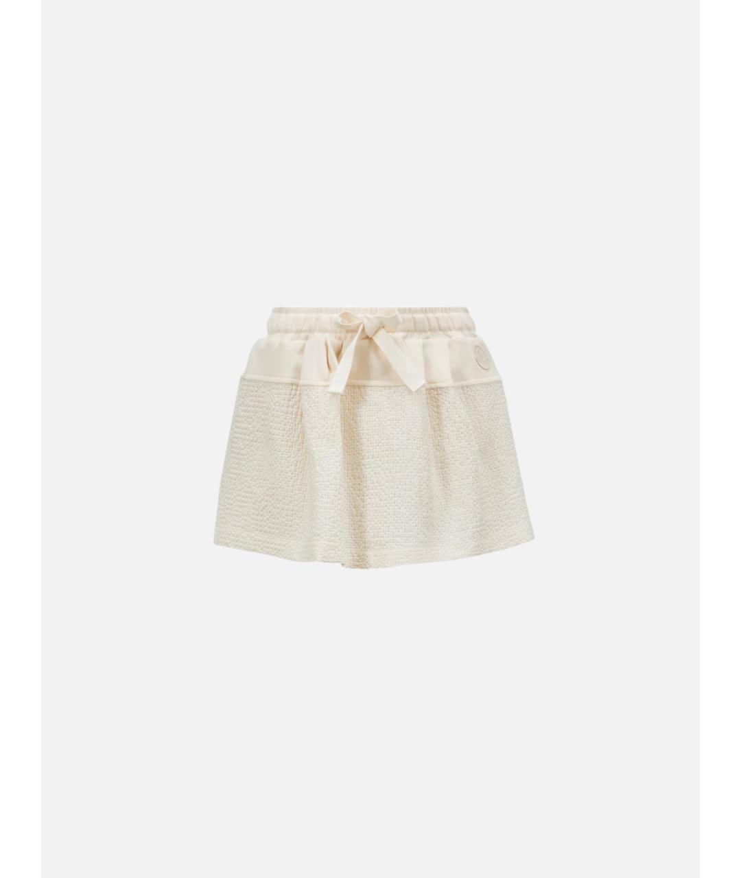 MONCLER Желтая хлопковая юбка мини, фото 5