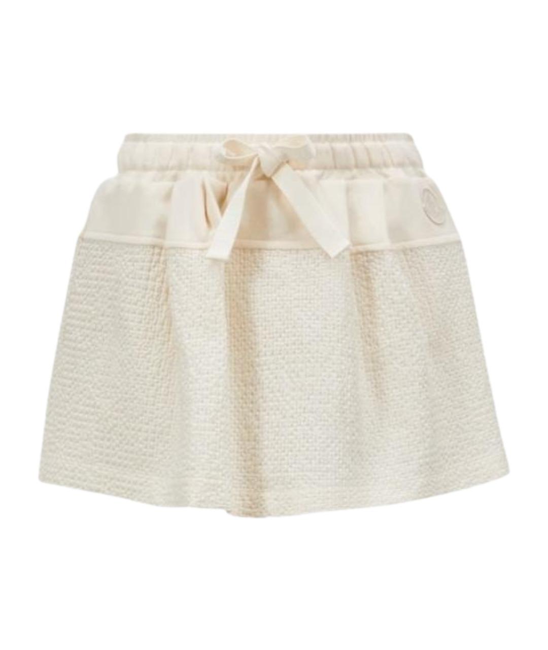 MONCLER Желтая хлопковая юбка мини, фото 1