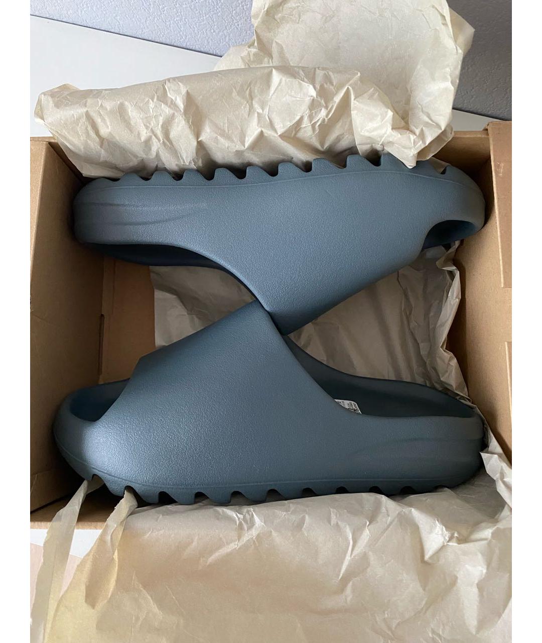 ADIDAS YEEZY Серые резиновые шлепанцы, фото 2