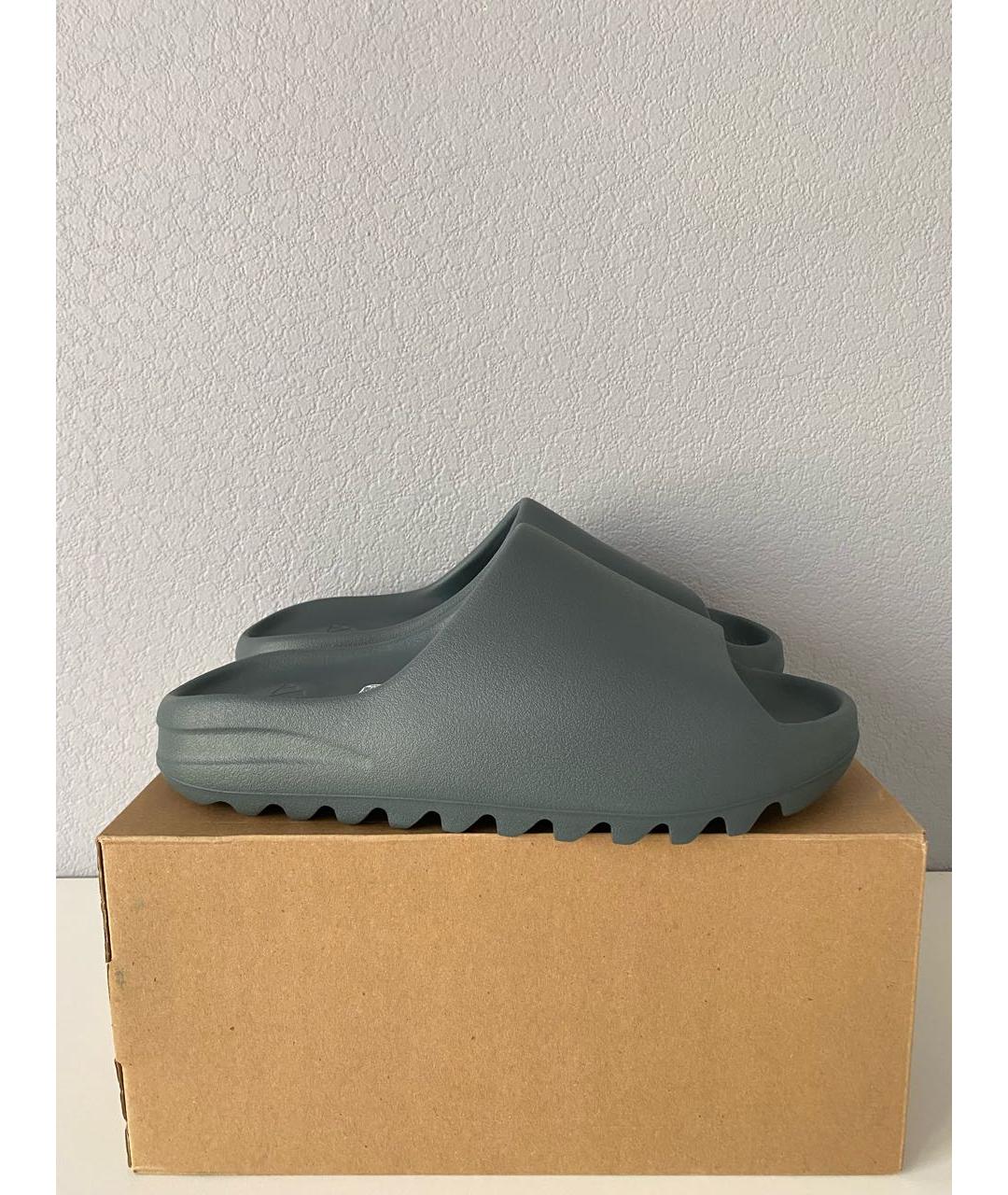 ADIDAS YEEZY Серые резиновые шлепанцы, фото 3