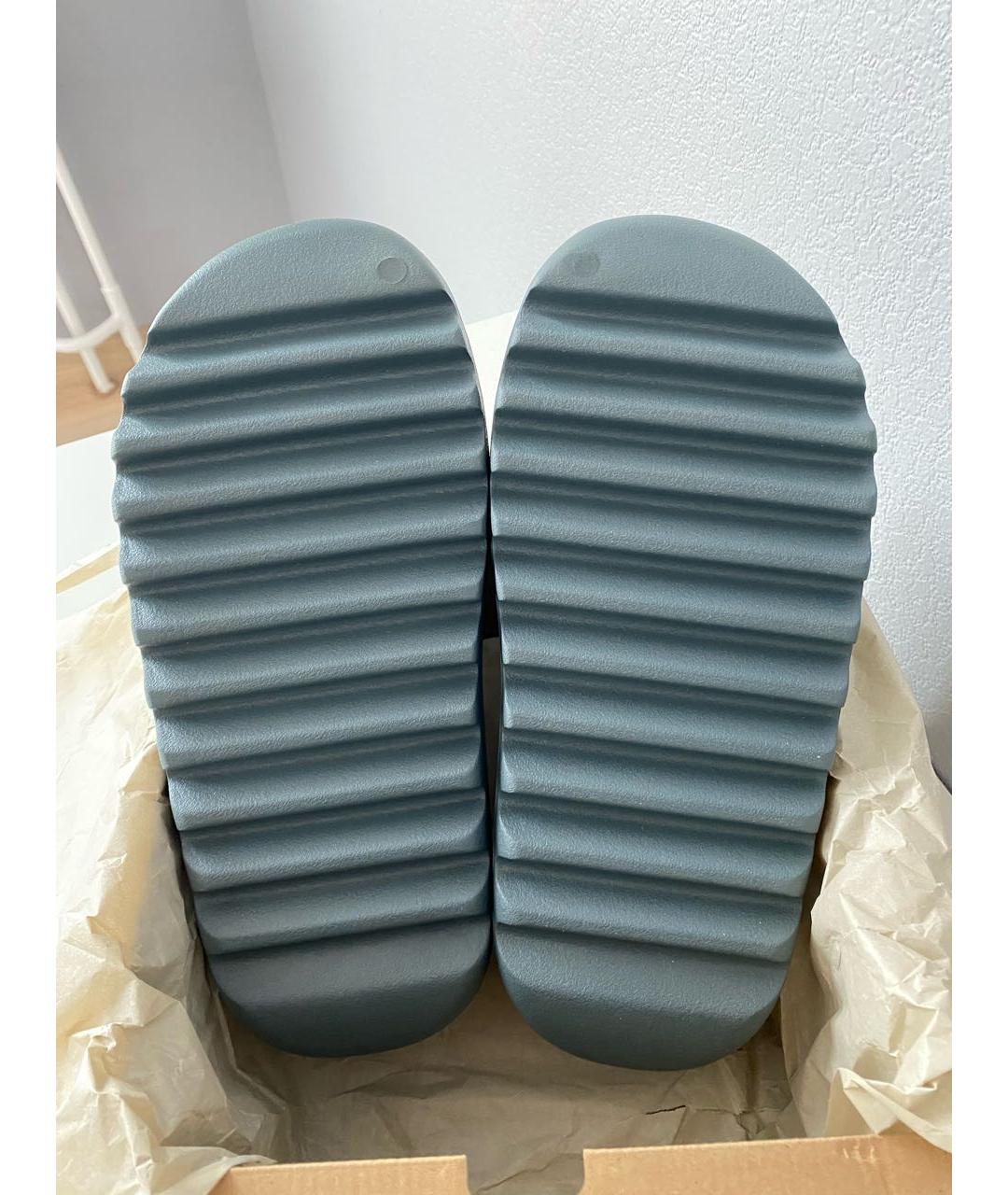 ADIDAS YEEZY Серые резиновые шлепанцы, фото 5